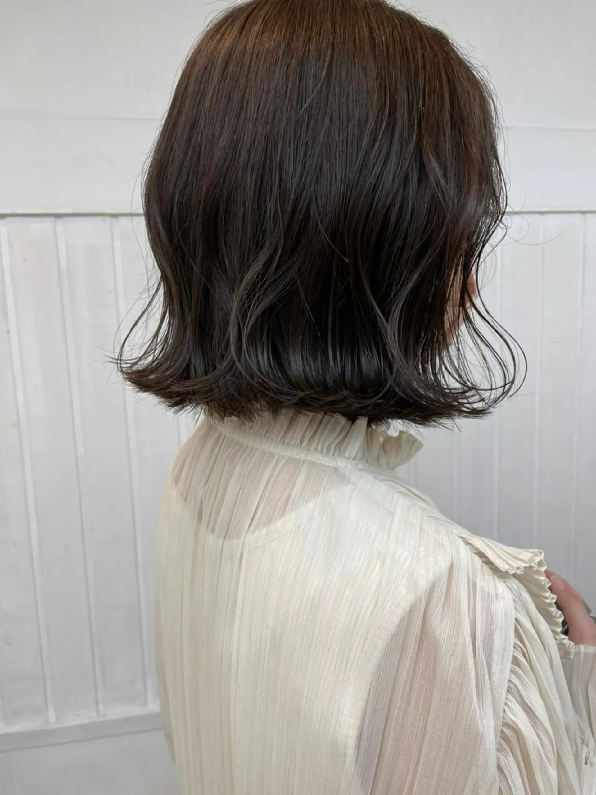 ミディアム カラー アディクシーカラー アッシュ ミストバング ブリーチ ブロンド N° anfeel 渋谷🪞🫧のヘアスタイル