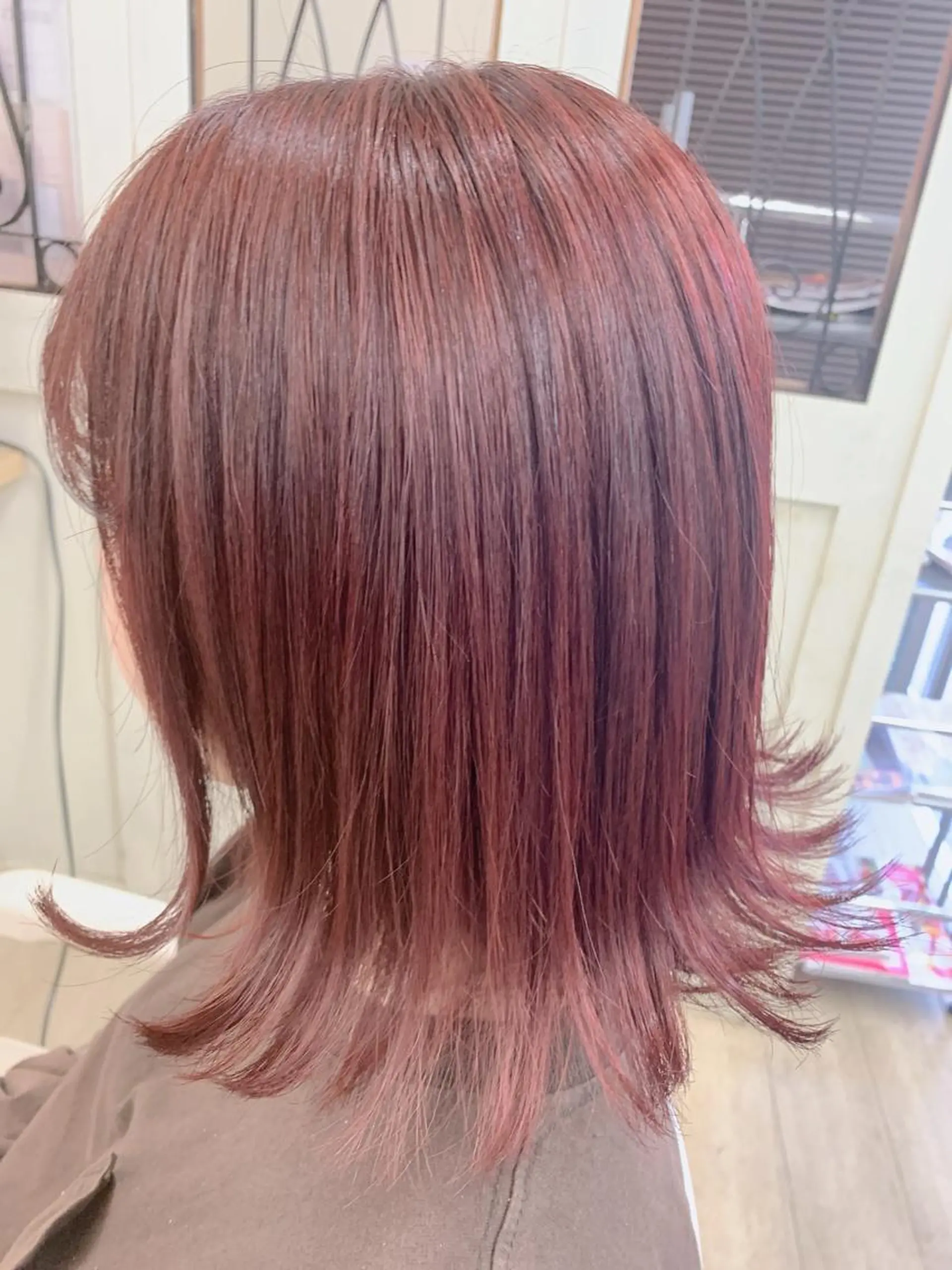 ミディアム カラー レッドカラー Gemini代表 Maedaのヘアスタイル