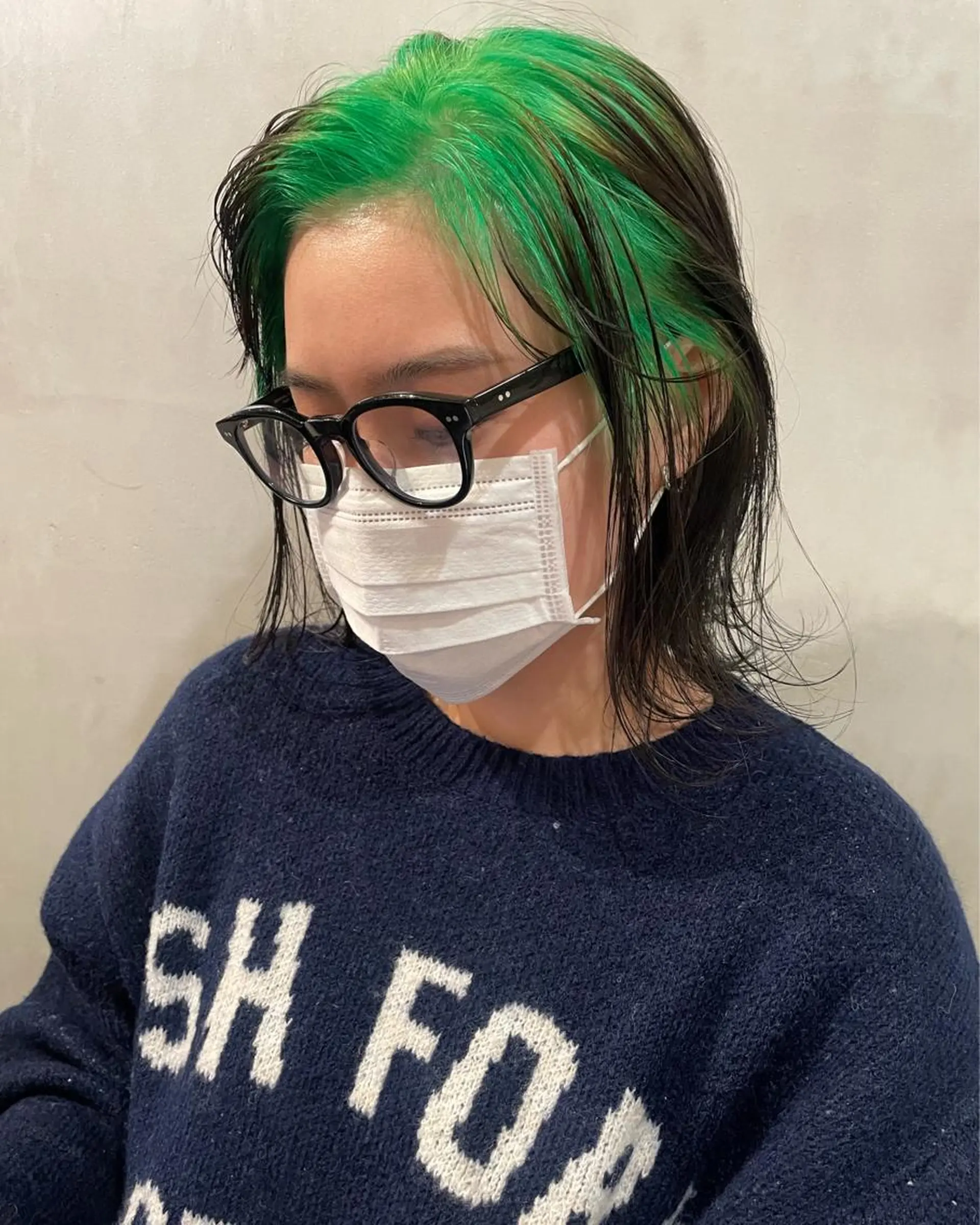 ミディアム カラー ヘアカラー トリートメント 優 作のヘアスタイル