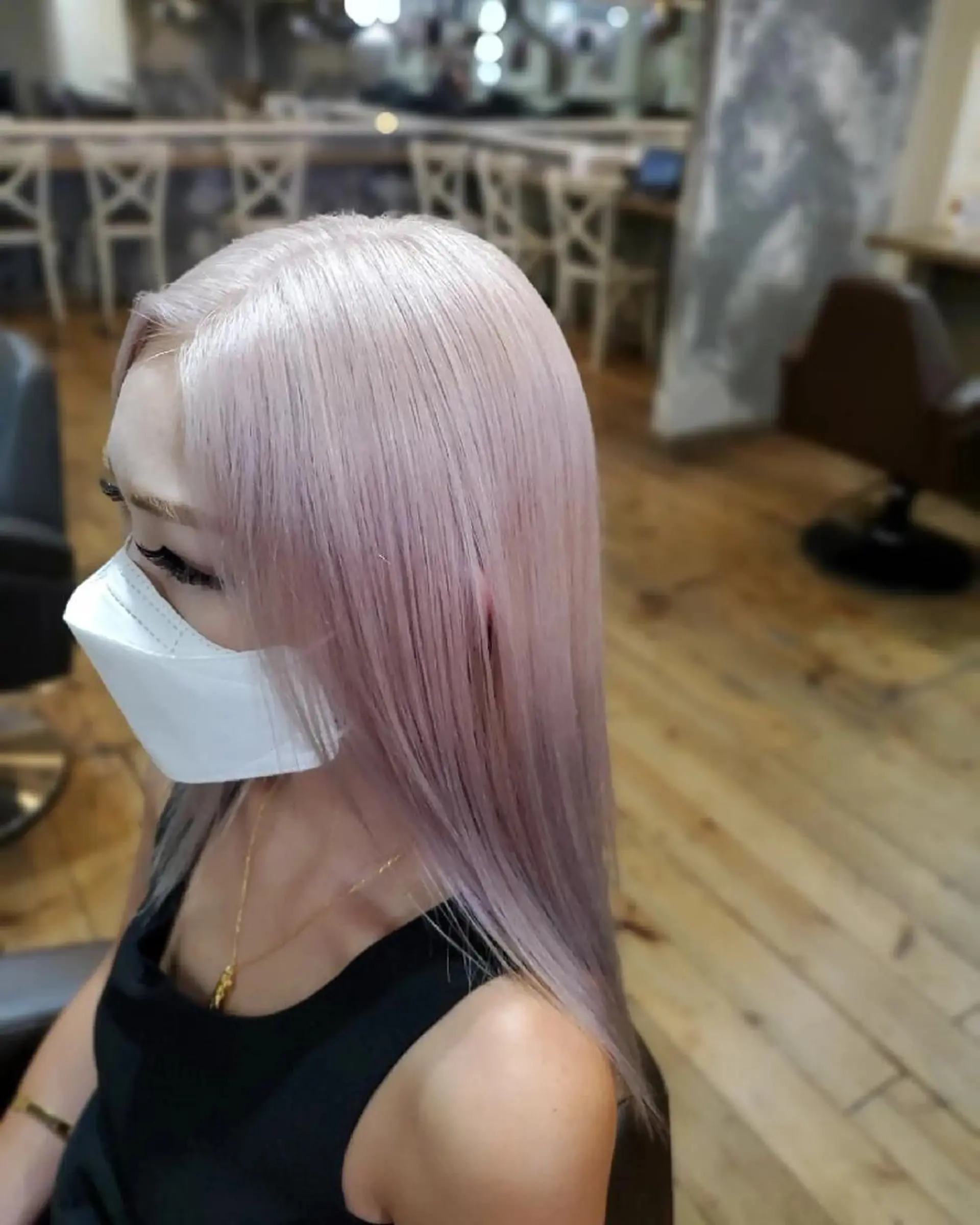 セミロング 外国人風カラー 縮毛矯正 堀 凌紀のヘアスタイル