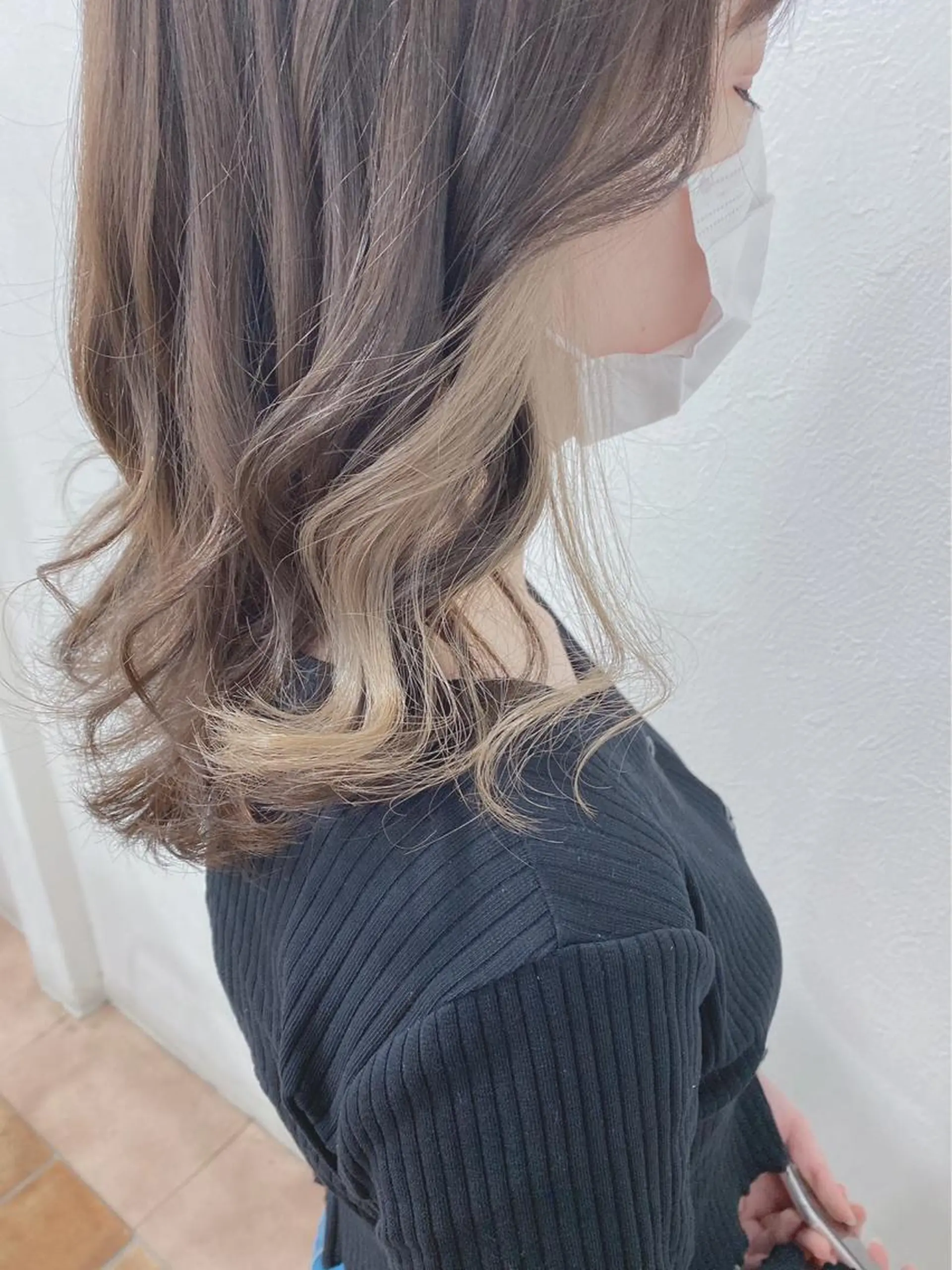 ミディアム カット ヘアカラー 時末侑実 桜井駅のヘアスタイル
