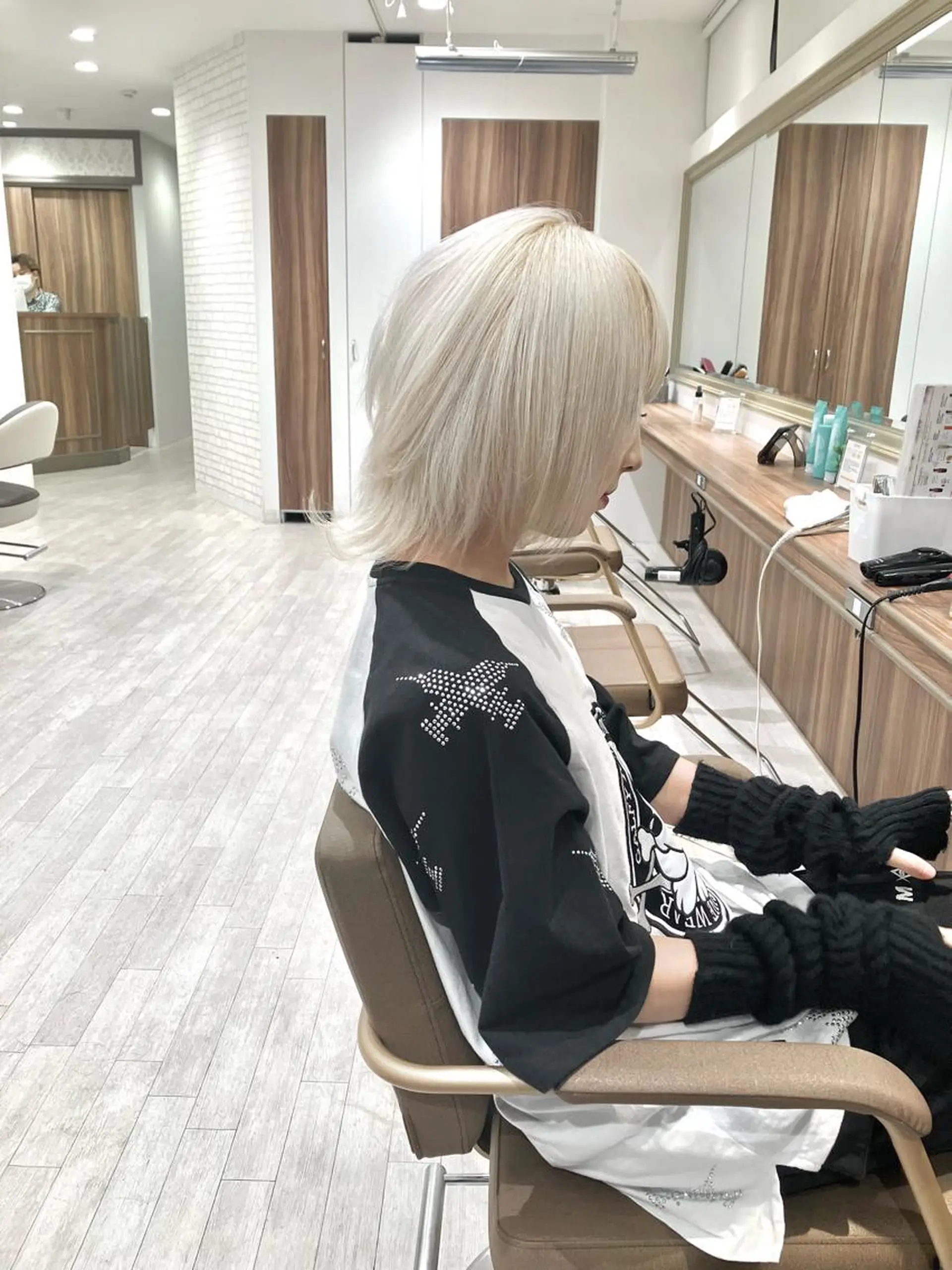 ミディアム カラー ヘアカラー Re:st所属・ダブルカラー/ ハイトーン/雅のヘアスタイル