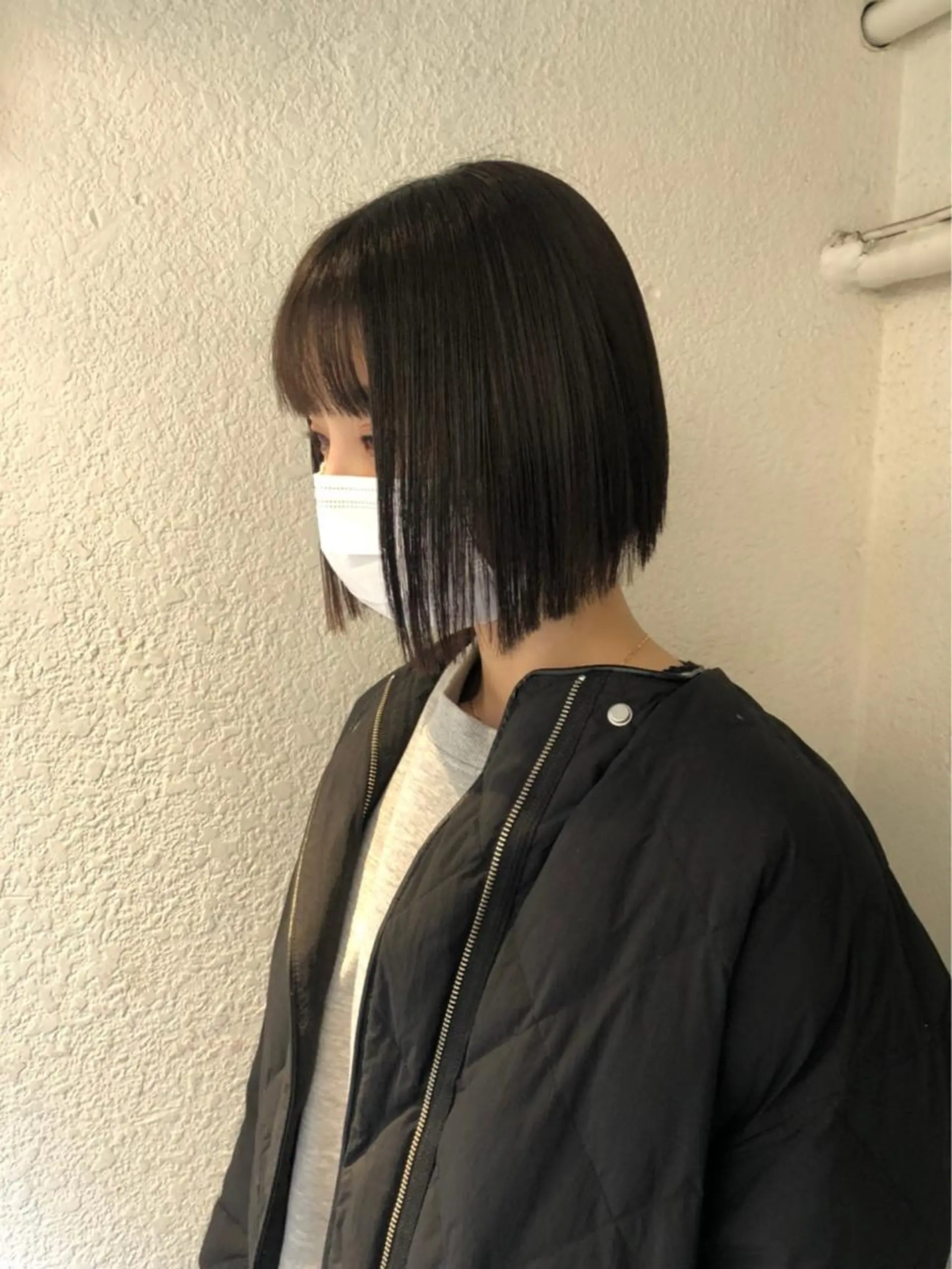 ショート 切りっぱなしボブ ボブ 小川 美奈のヘアスタイル