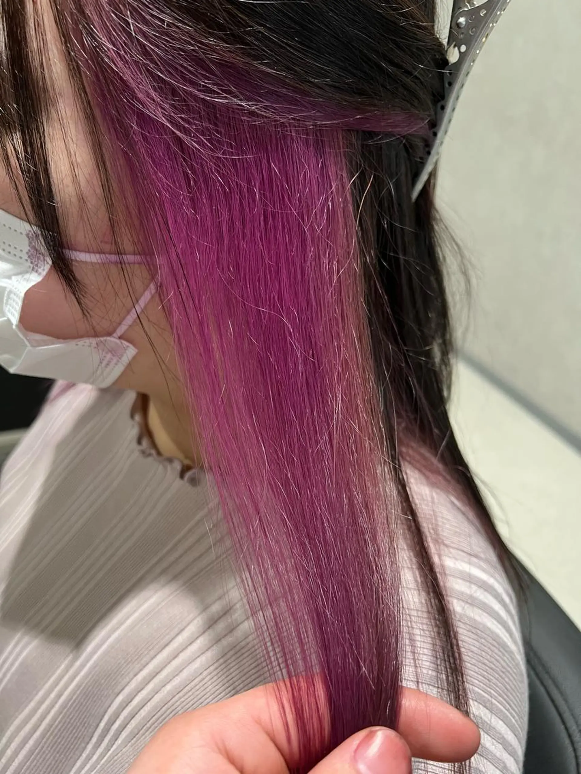 ショート カラー ピンクカラー パープルカラー mimiiy梅田 中崎町ハイトーンのヘアスタイル