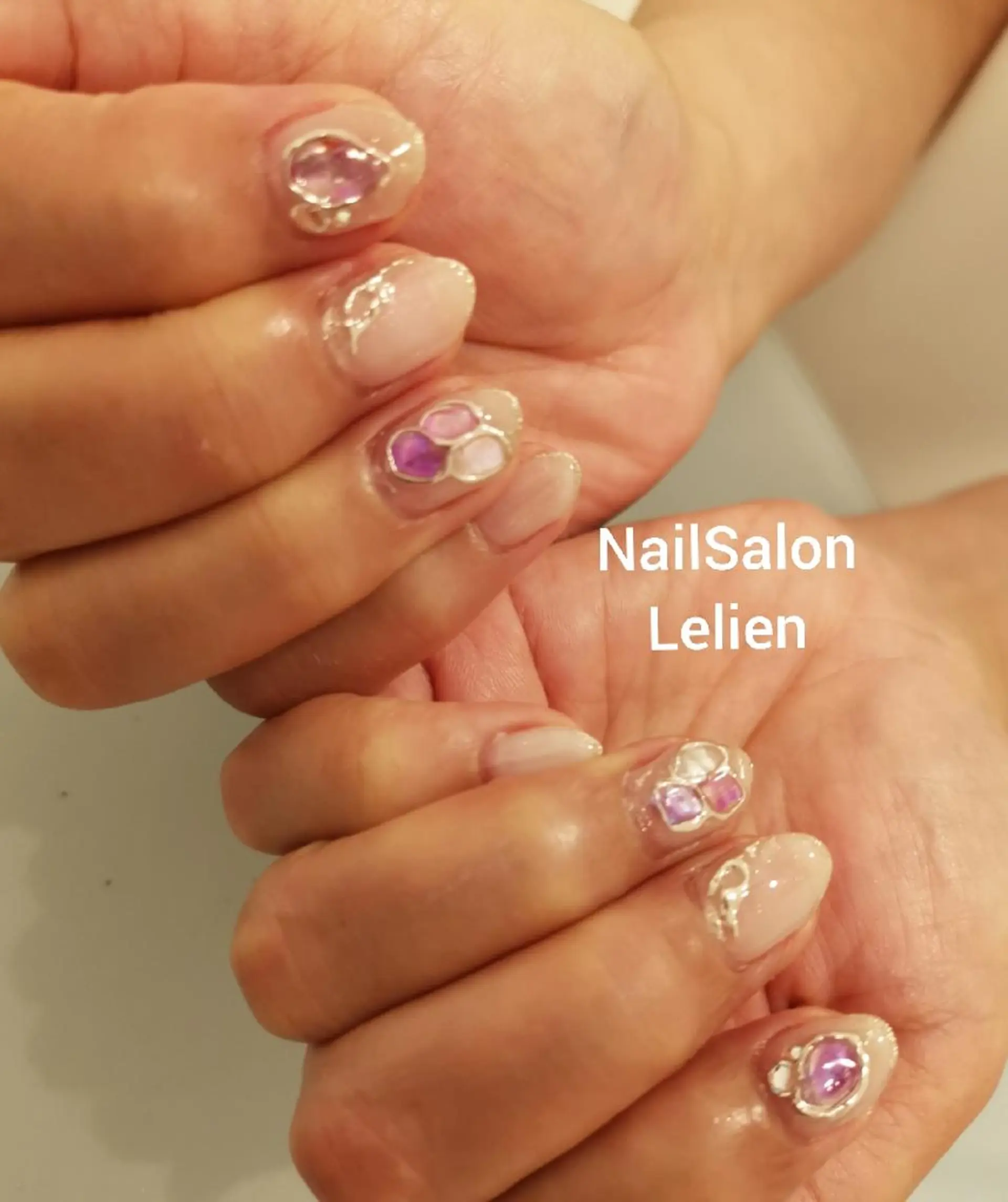 ネイル ミラーネイル 人気エリア💖完全個室【ルリエ】所属・ネイルサロン Lelienルリエのネイルデザイン