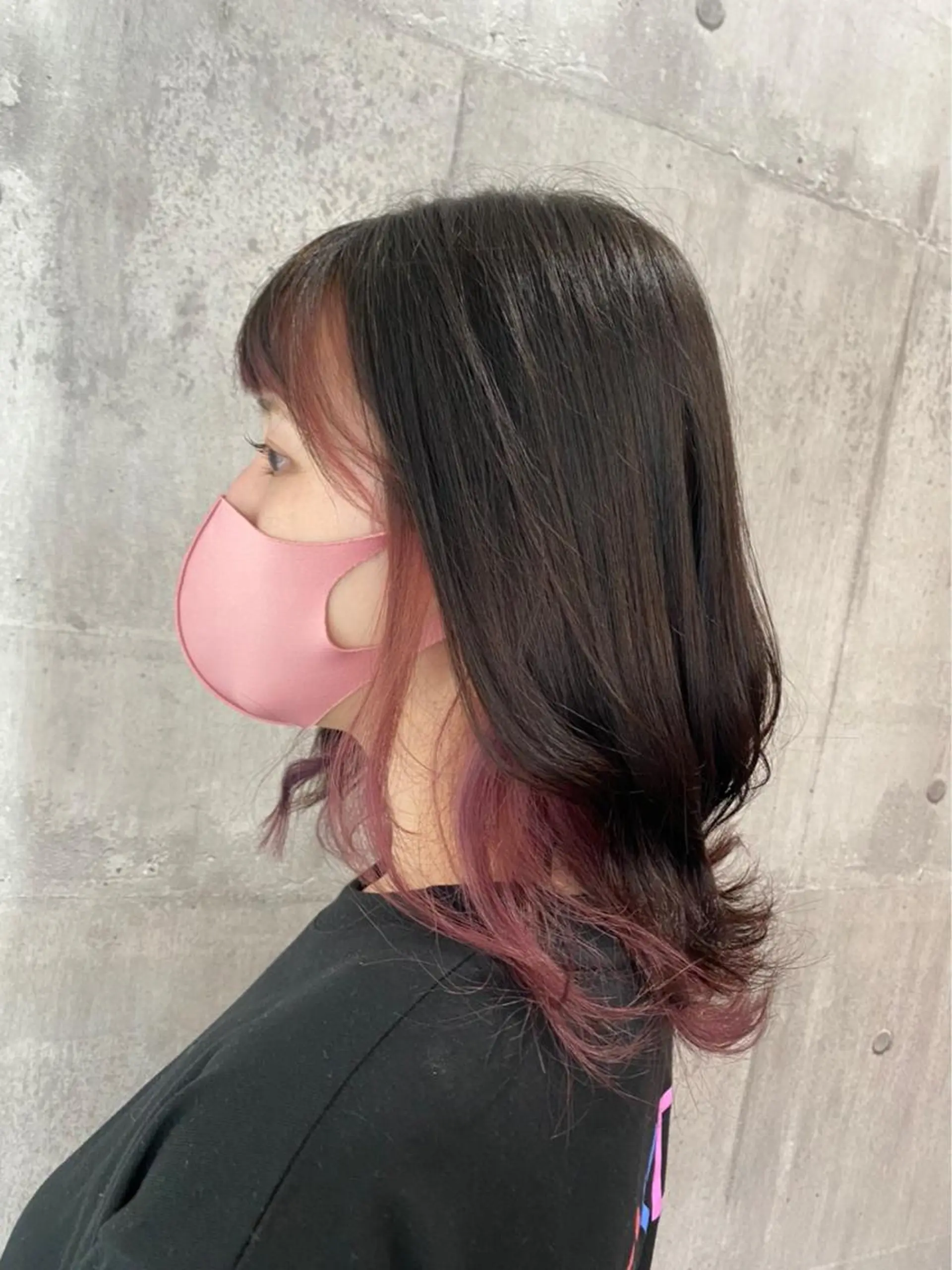カラー ピンクカラー ヘアカラー カドムラ モエのヘアスタイル