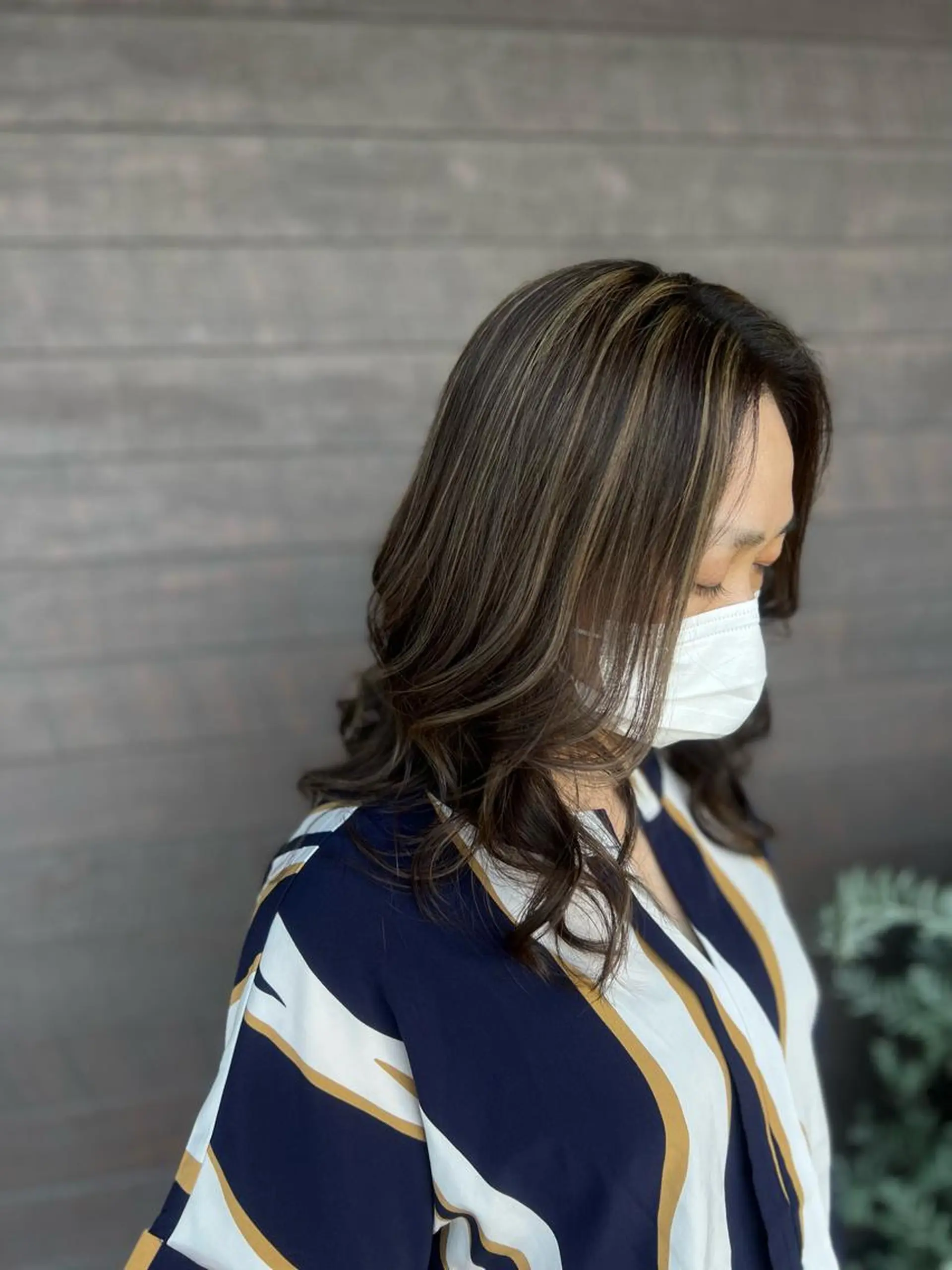 ロング カラー 太白区白髪ぼかし/ ボブカット/千葉達人のヘアスタイル