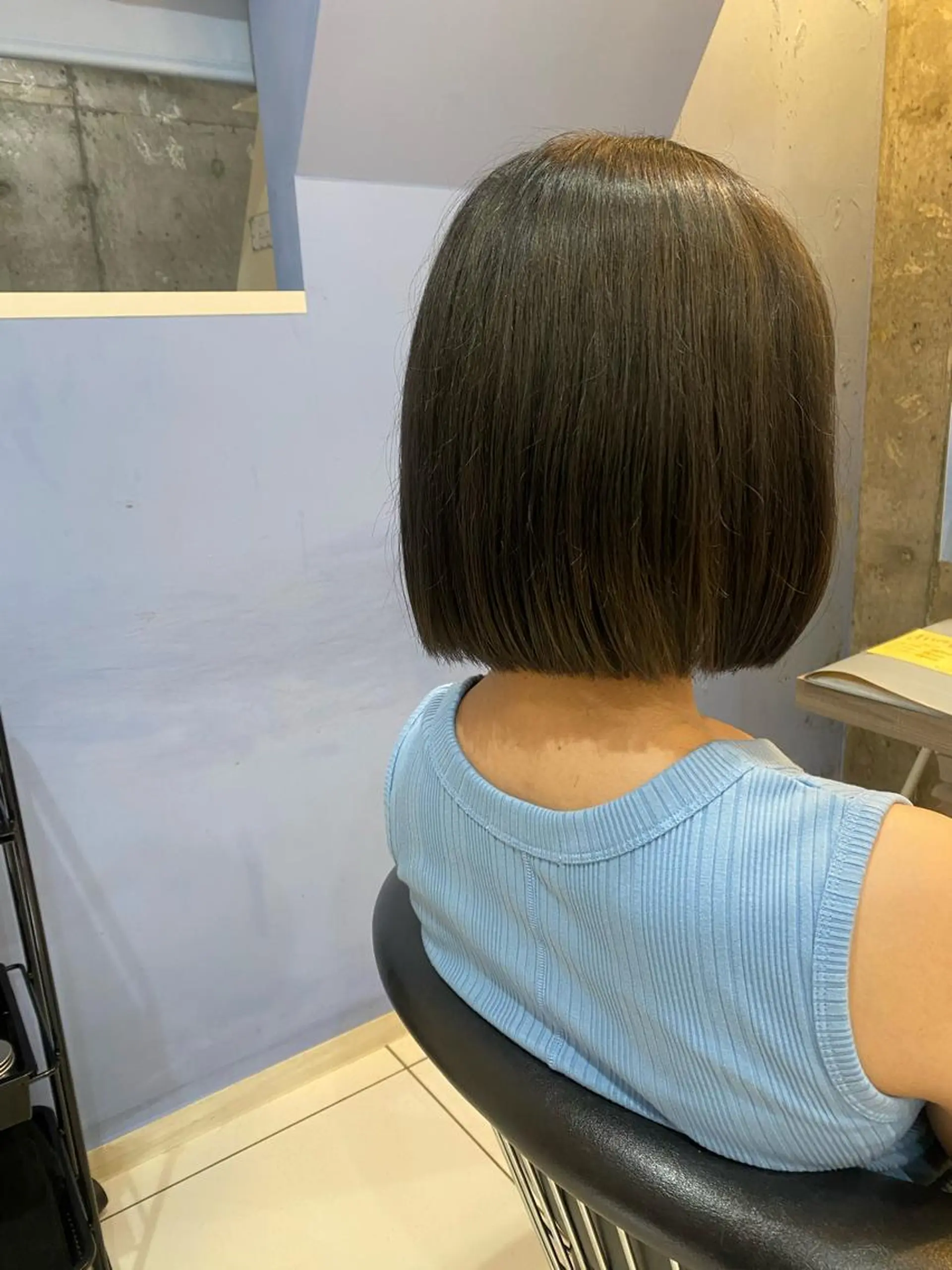 ショート カラー パーマ ヘアアレンジ アッシュ アッシュグレー アッシュグレージュ グレージュ ボブ 立川🤍韓国ヘア/ レイヤー🇰🇷🖤のヘアスタイル