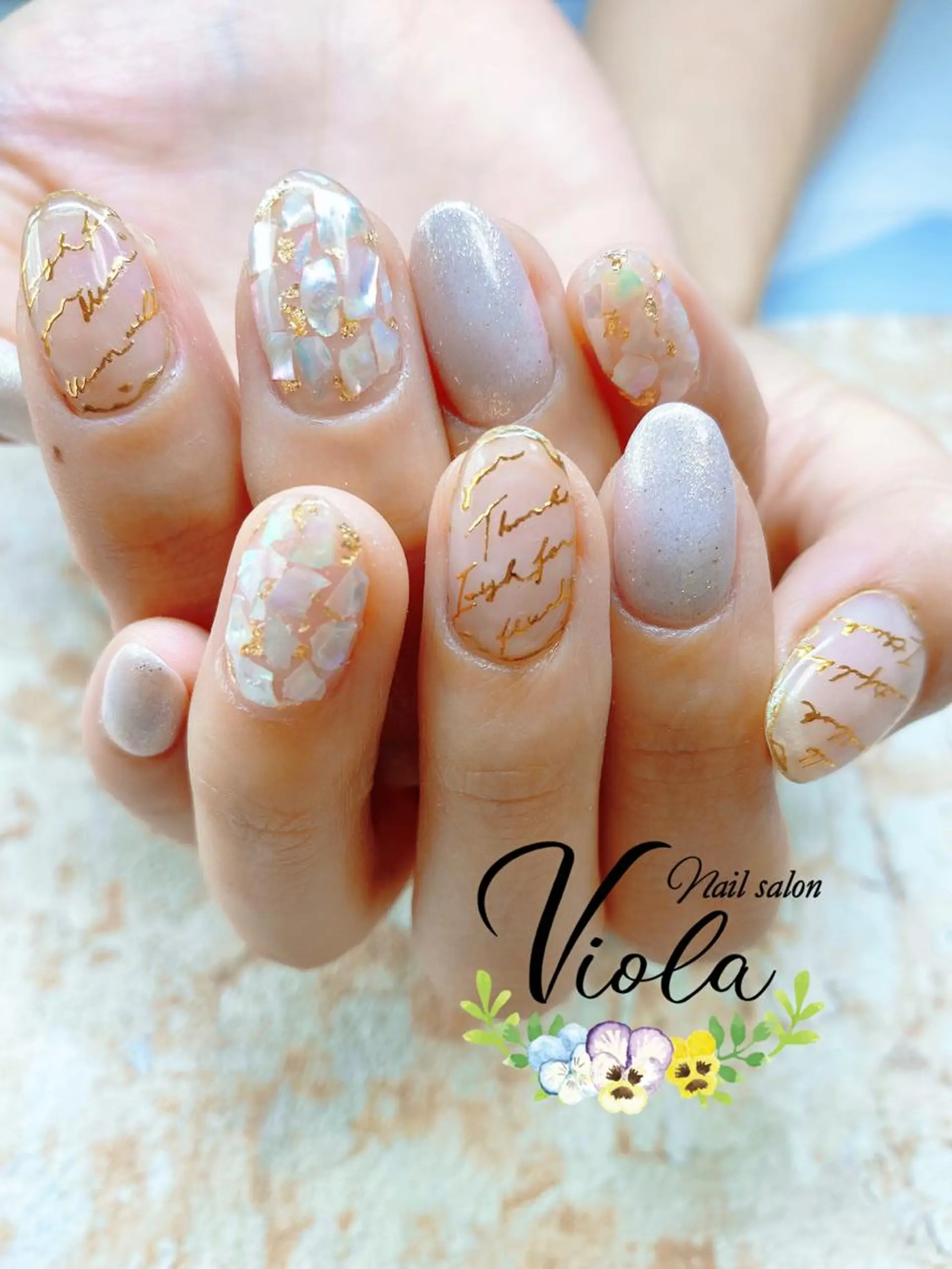 ネイル カジュアル クリアネイル Nailsalon Viola所属・ネイルサロン Violaのネイルデザイン