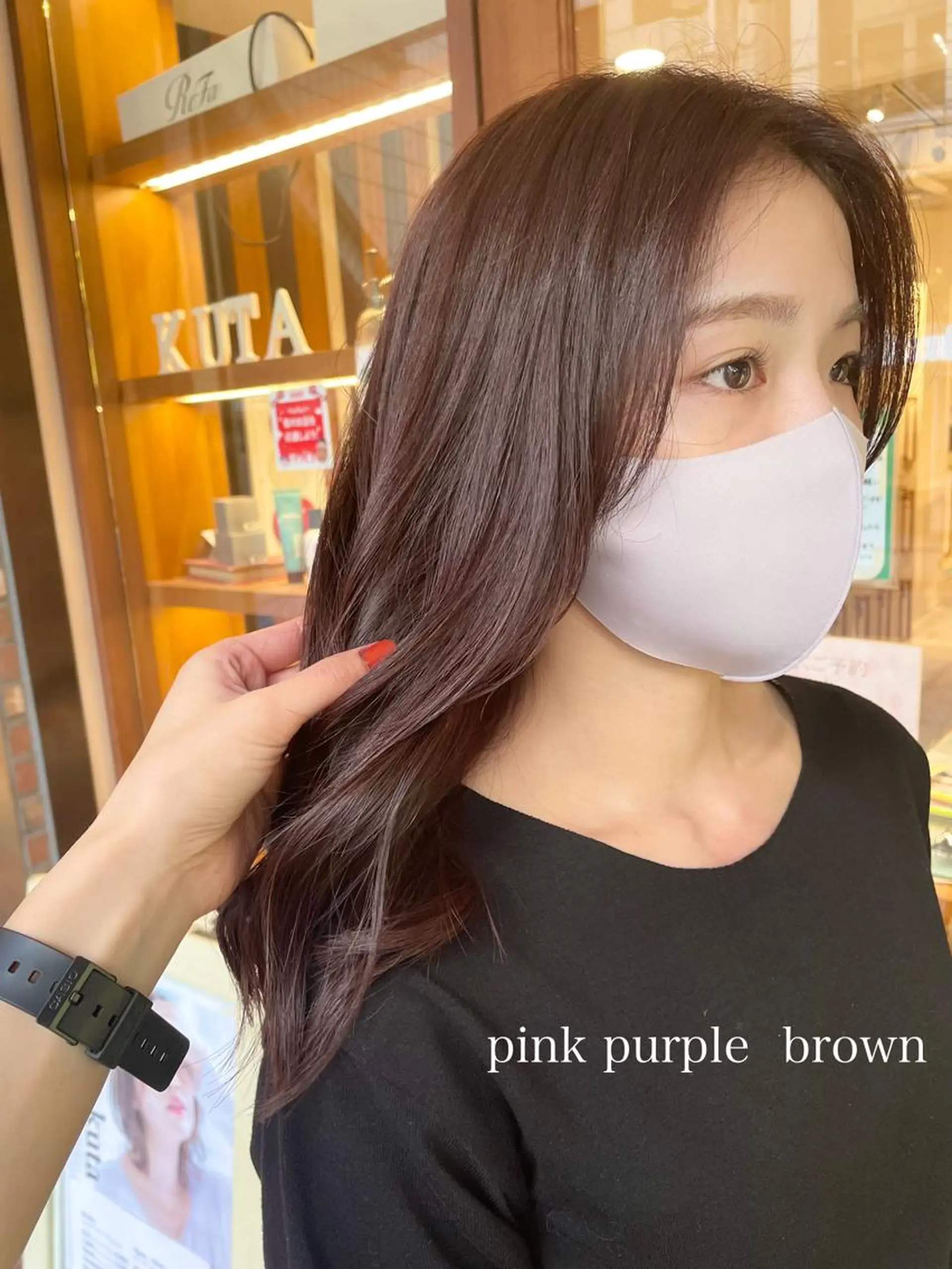 ロング カラー 透明感カラー ピンクカラー パープルカラー ヘアカラー トリートメント 清水　ちひろ ✄トップスタイリストのヘアスタイル