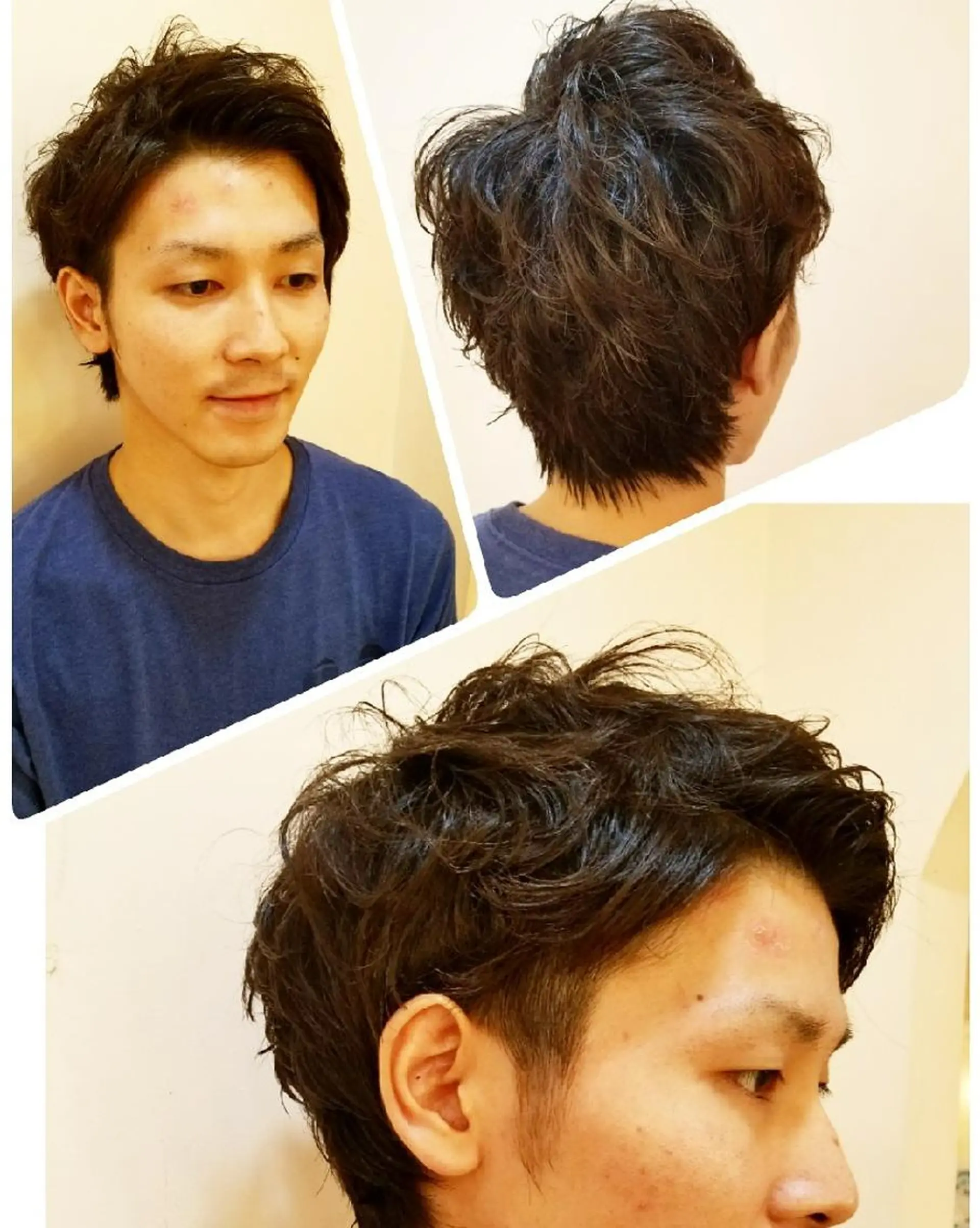 ショート メンズ パーマ メンズパーマ ツーブロック EMANON名古屋所属・美谷添（ミヤゾエ） まどか大人ヘアサロンのヘアスタイル