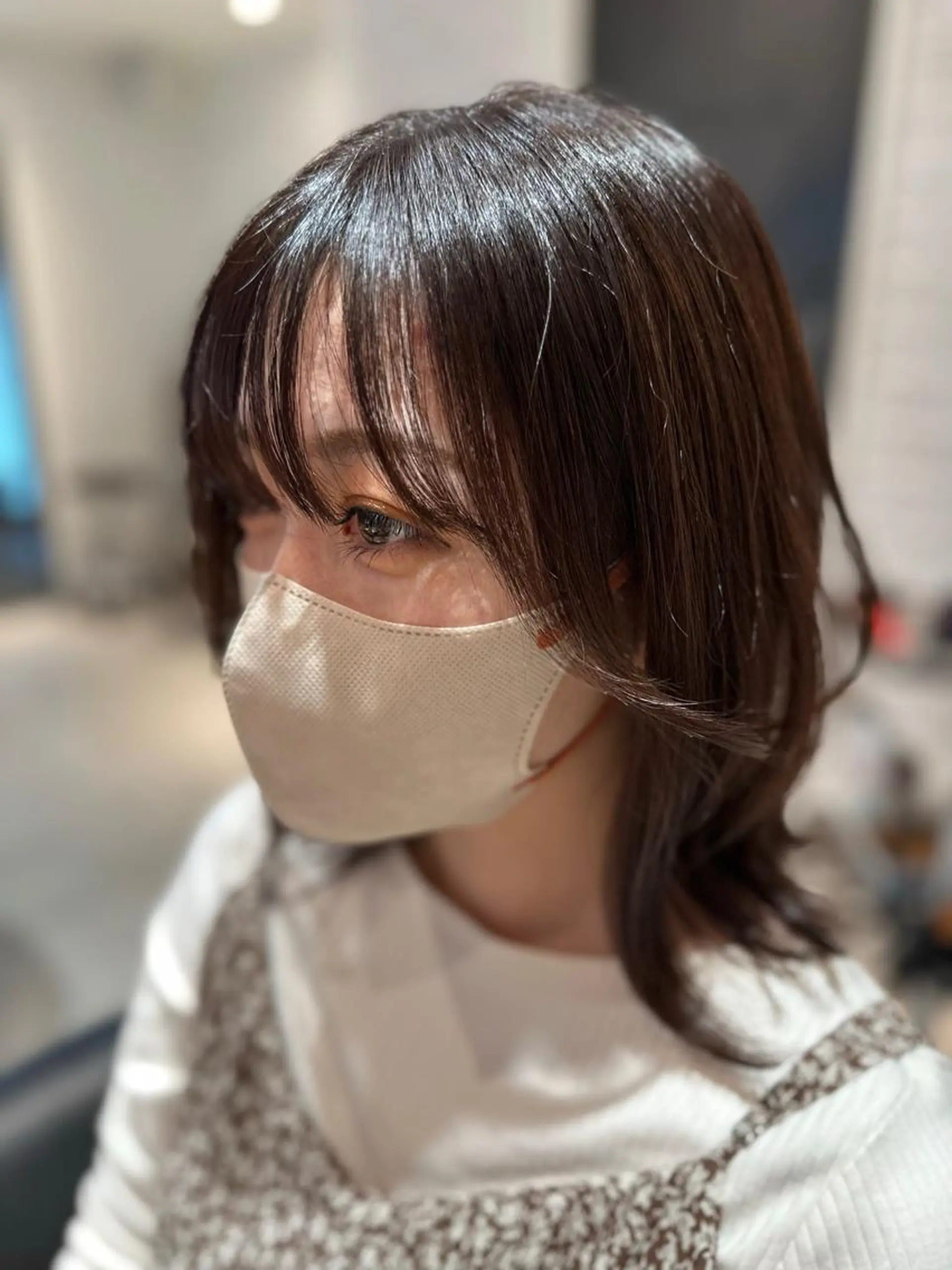 ミディアム カラー ヘアアレンジ カット trym/ 木原裕希のヘアスタイル