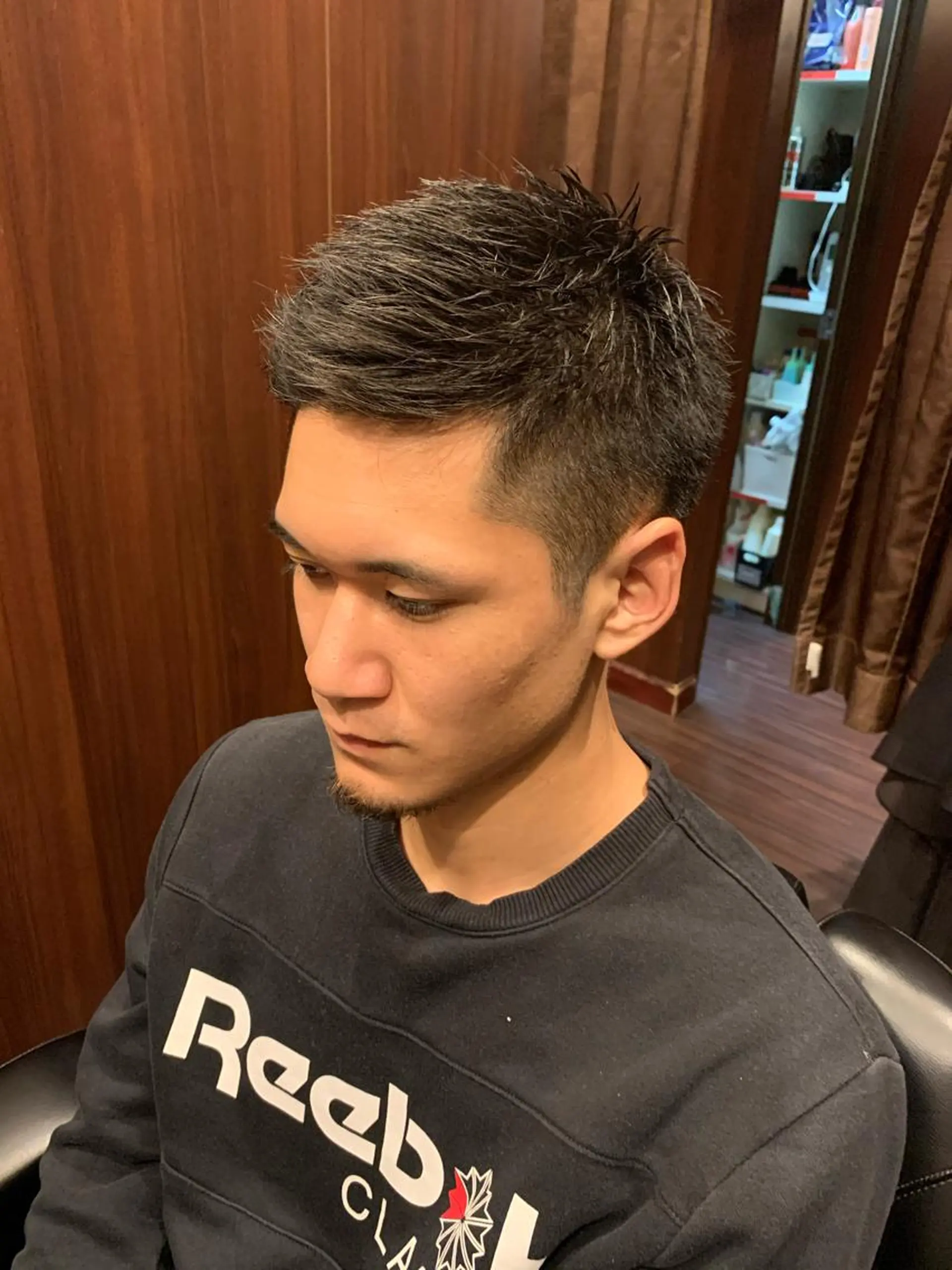 ショート メンズ モヒカン ソフトモヒカン 練習用 坂場のヘアスタイル