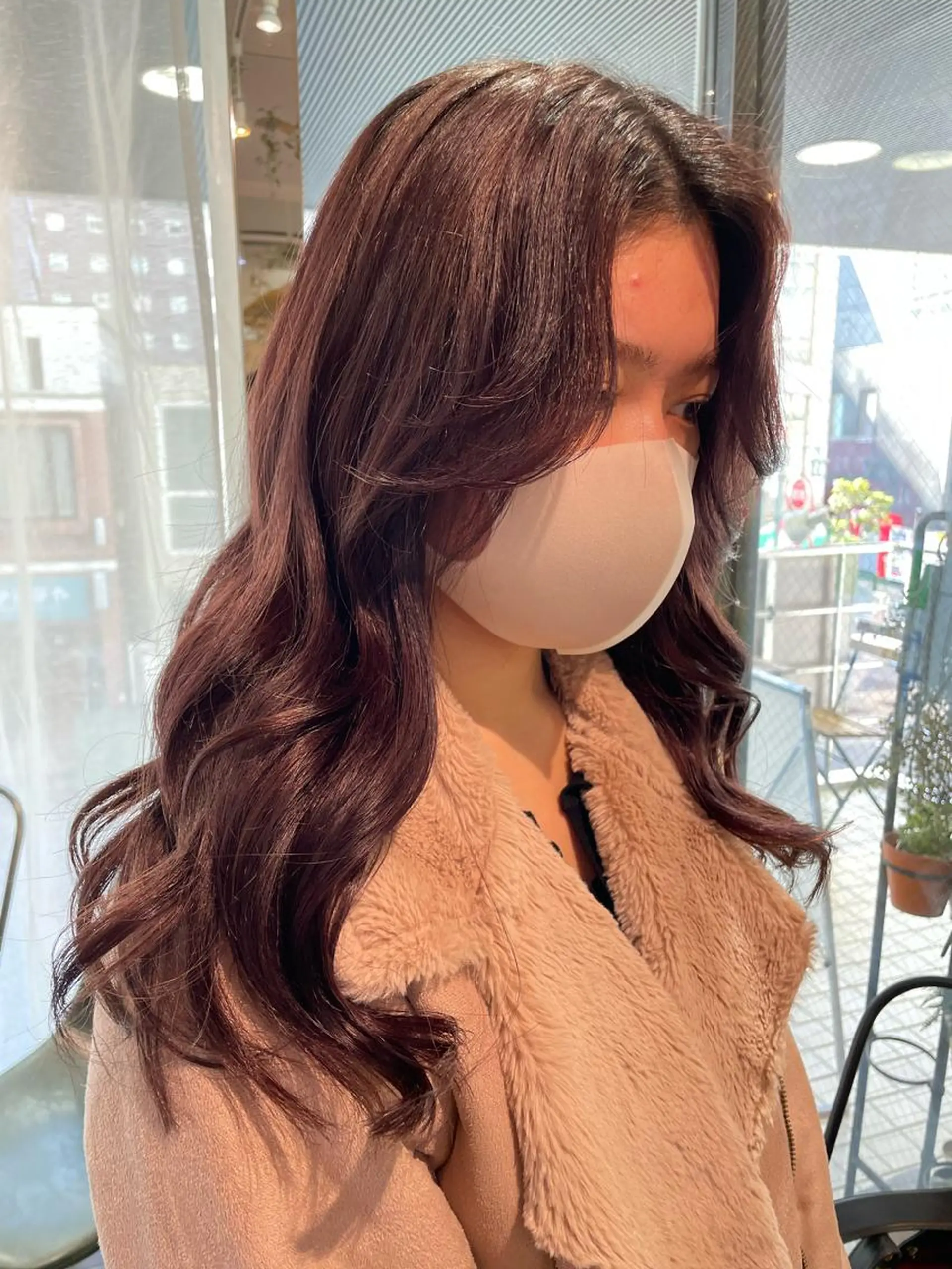 ロング カラー グレージュ ラベンダーカラー ラベンダーグレージュ ラベンダーグレー 韓国風ヘア イザワ アヤ🐇のヘアスタイル