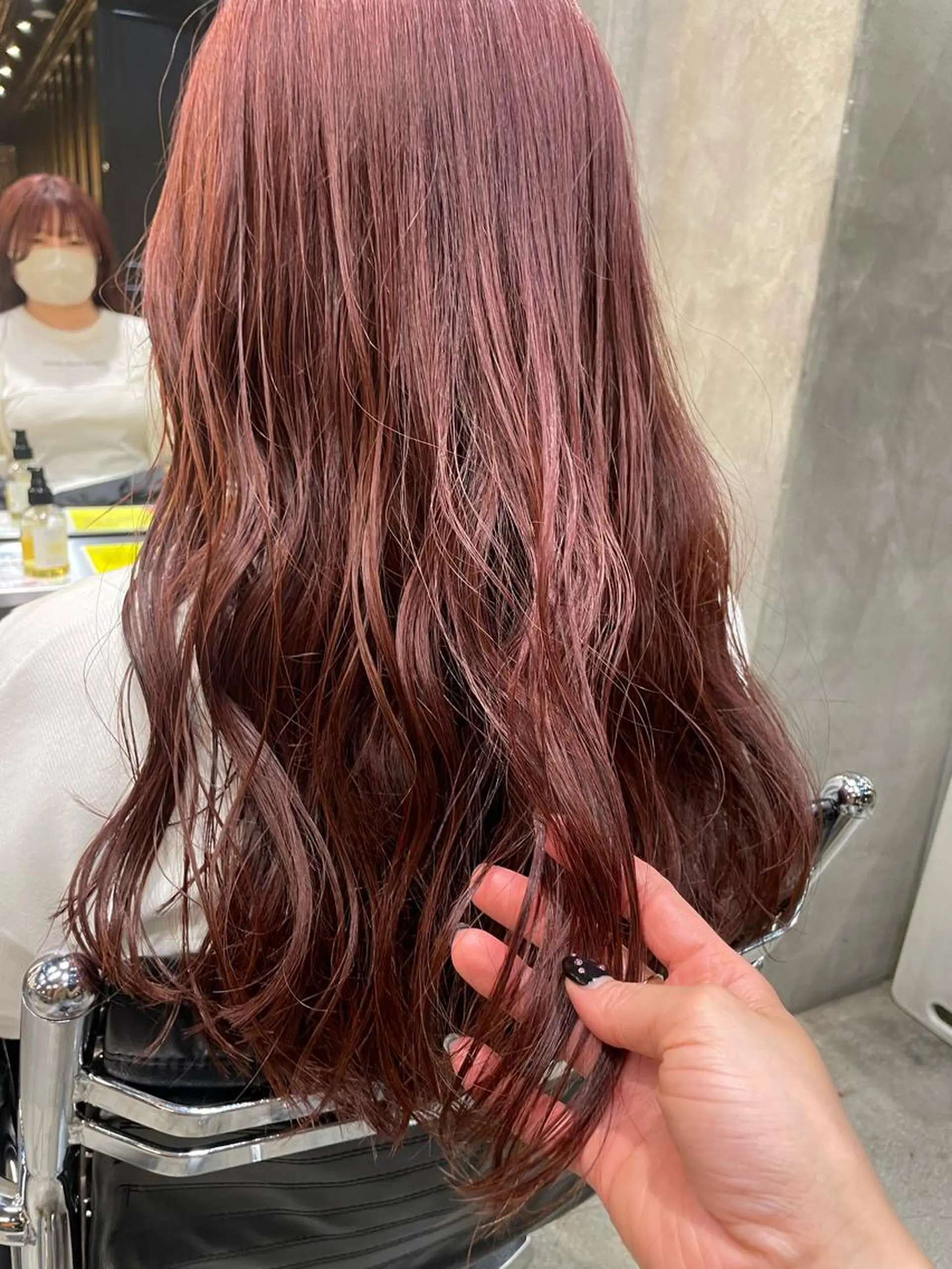 ロング カラー パーマ ヘアアレンジ レイヤー/ 透明感カラー/マドカのヘアスタイル