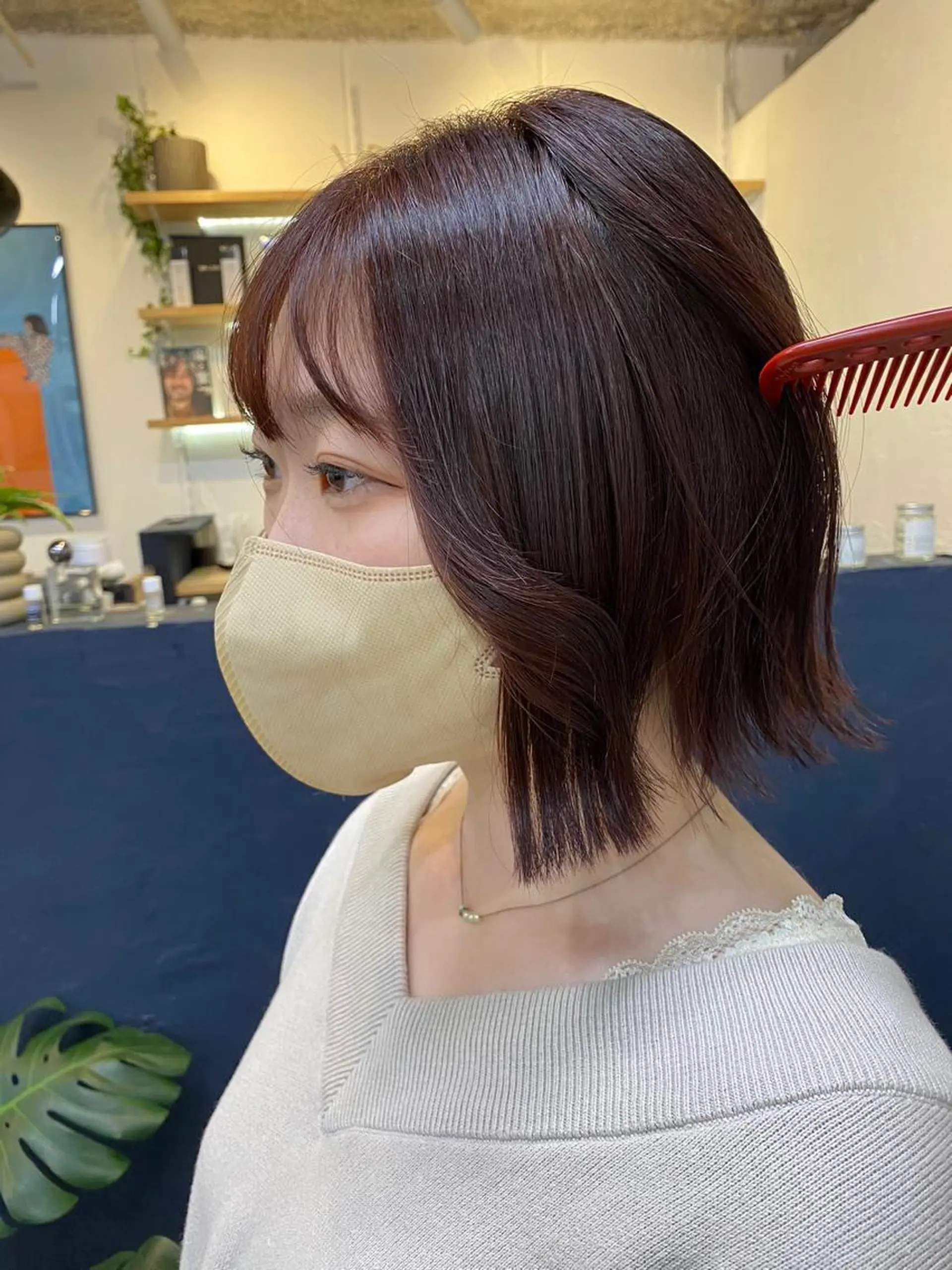 ショート カラー ブラウンカラー ピンクカラー ピンクブラウン ヘアカラー 暖色カラー/天神/ ヘイマサクラのヘアスタイル