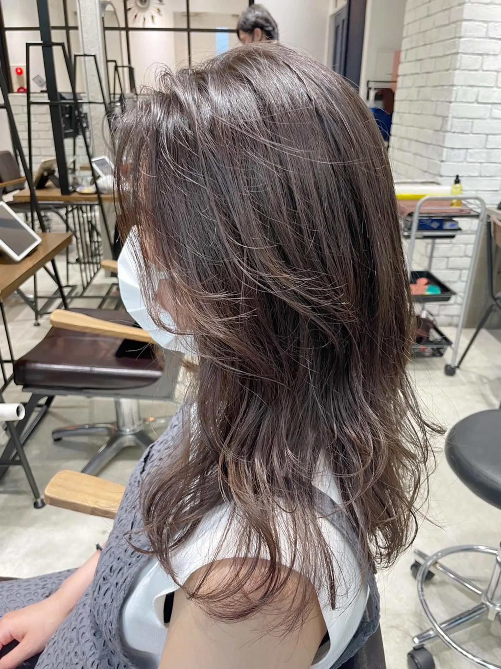 セミロング カラー アディクシーカラー グレージュ ラベンダーカラー ラベンダーグレージュ ラベンダーグレー カット ヘアカラー トリートメント 🌿ニュアンスヘア 🌿福田沙也加のヘアスタイル