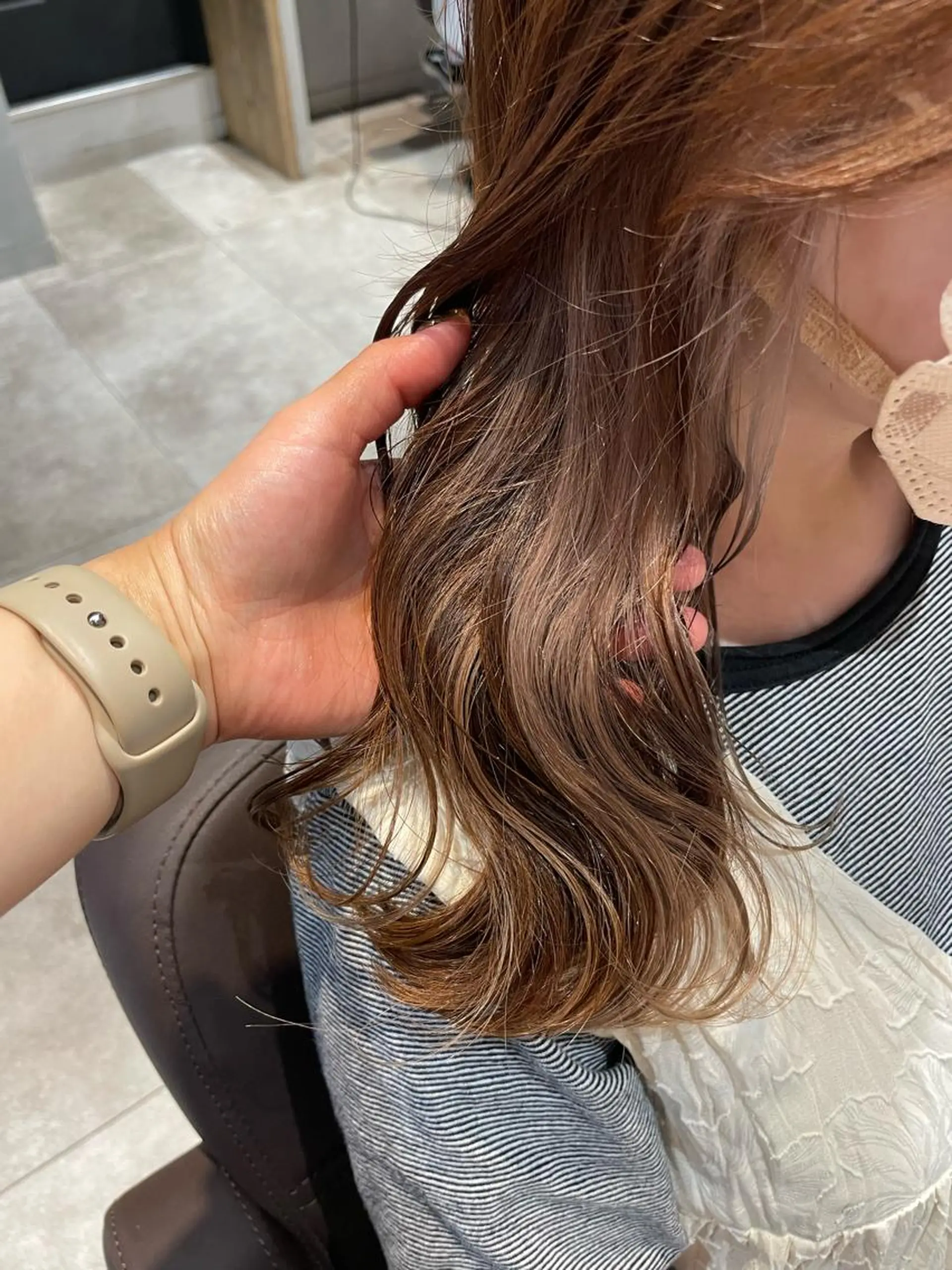 セミロング カラー ベージュカラー ピンクカラー ピンクベージュ ヘアカラー トリートメント 💐パーソナルカラー /市橋加菜💐のヘアスタイル