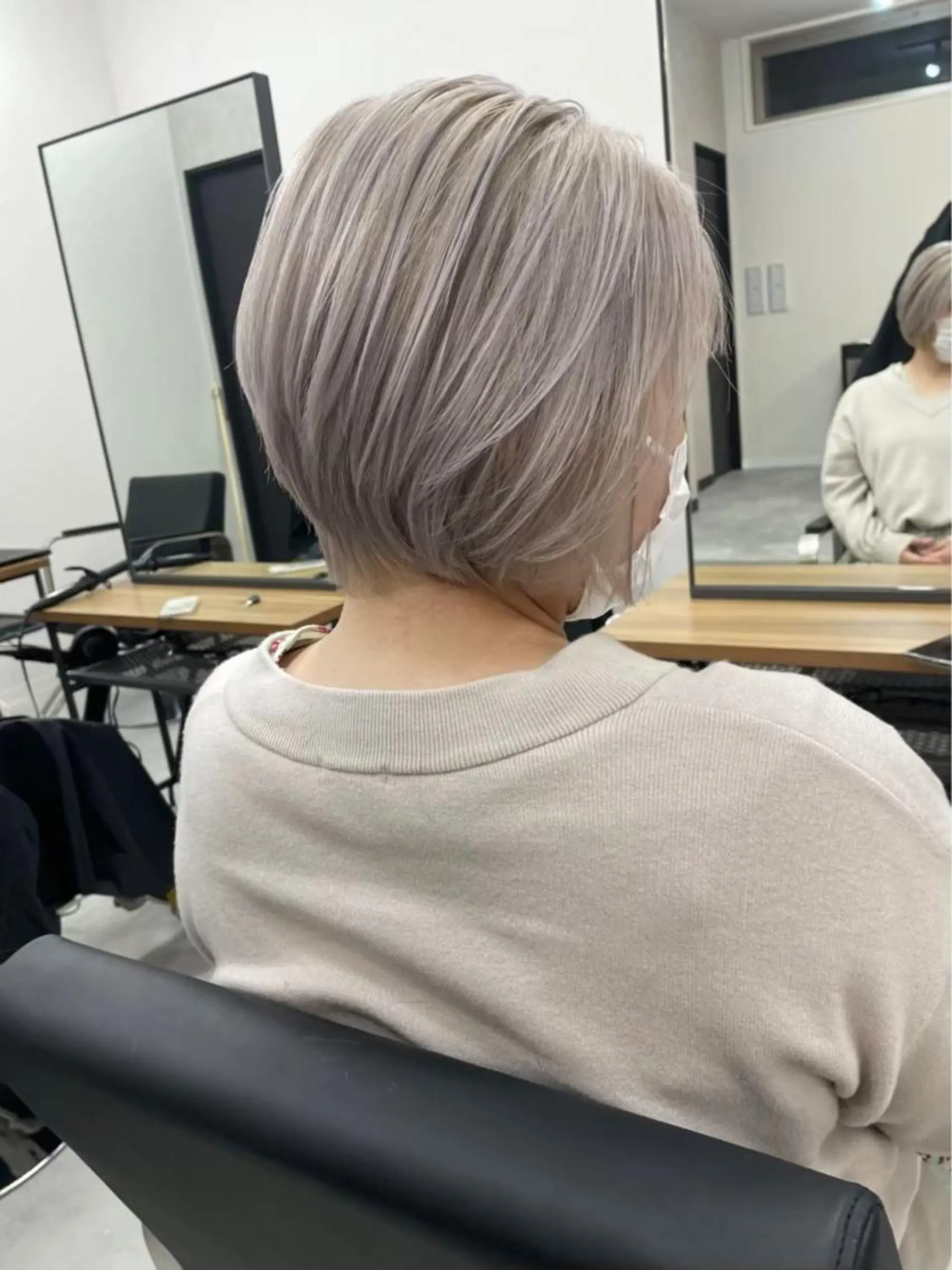 ショート カラー ショートボブ バレイヤージュ ブリーチ ケアブリーチ 透明感カラー ヘアカラー トリートメント ヘアセット hair terra ce M奈良店のヘアスタイル