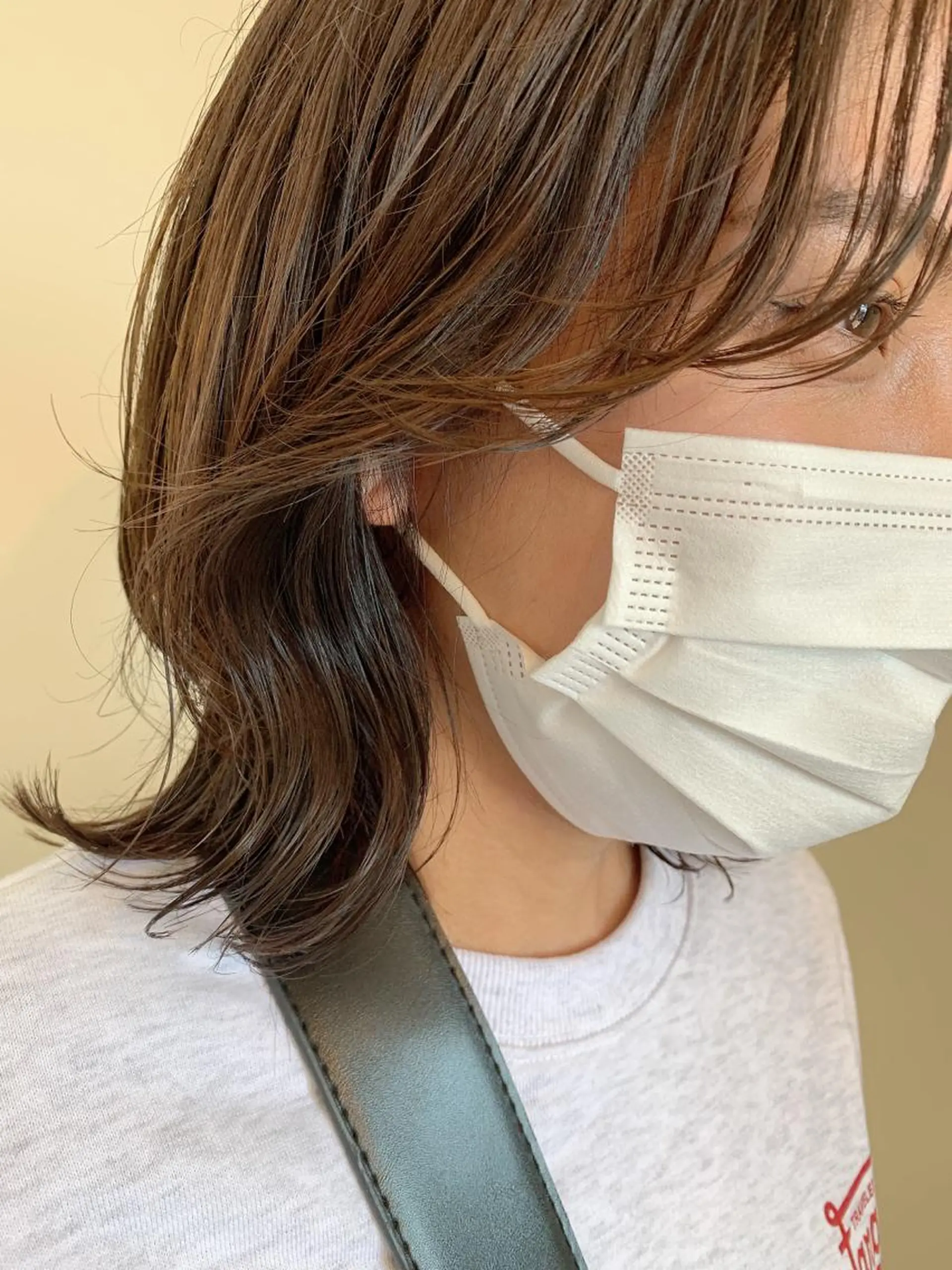 ミディアム 韓国風ヘア レイヤーカット カット ヘアカラー トリートメント こいけ ほのかのヘアスタイル