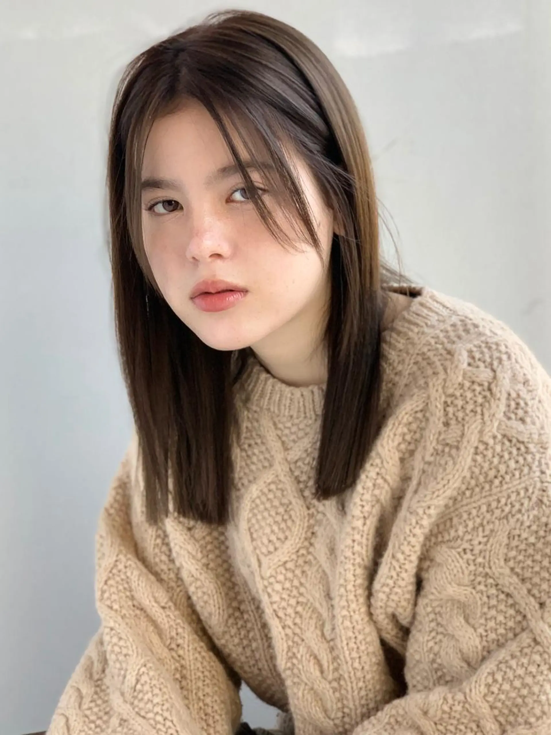 ミディアム カラー ヘアカラー トリートメント conne&riri所属・MA YUのヘアスタイル