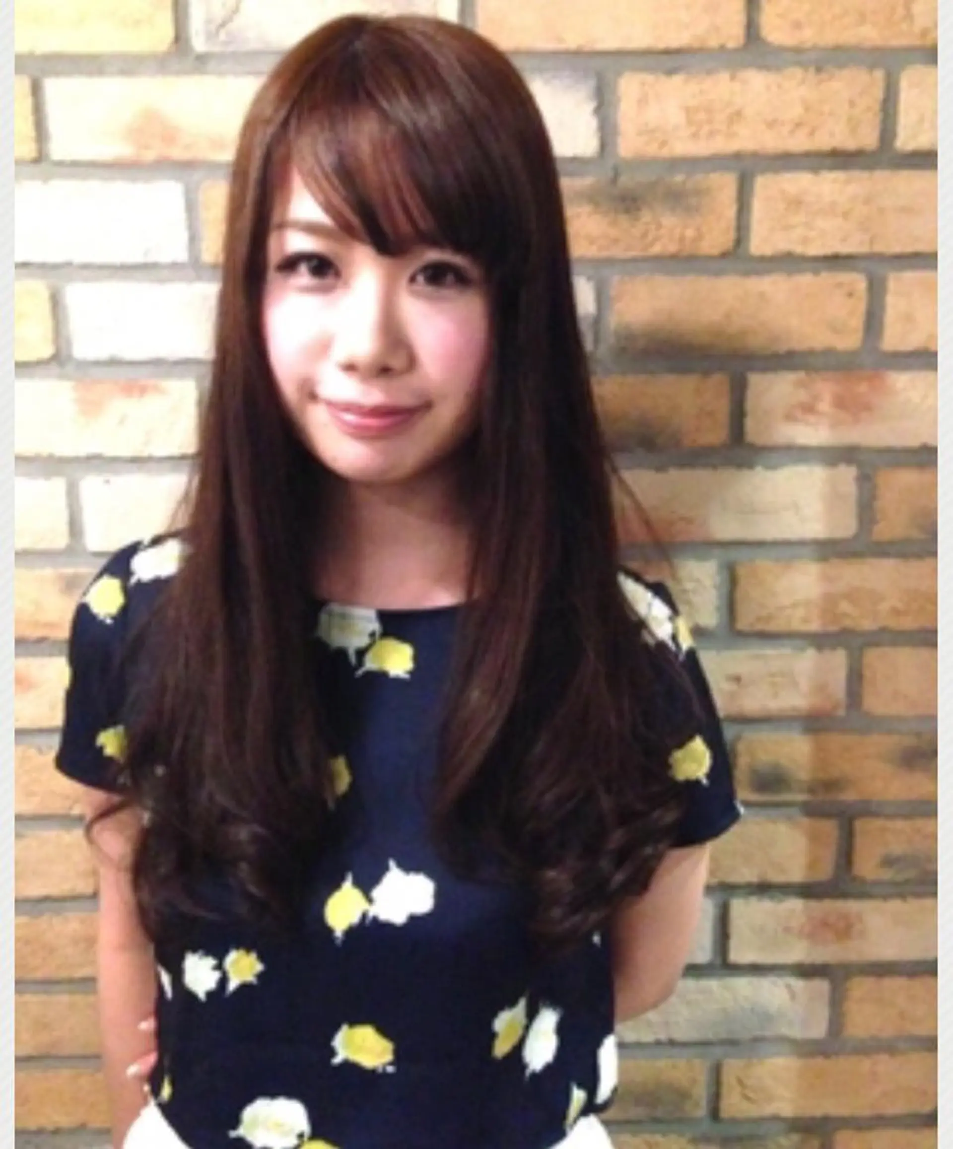 ロング カラー 斜めバング レイヤーカット DISCOHAIRsanc（ルジャルダン町田）所属・烏山 達也のヘアスタイル