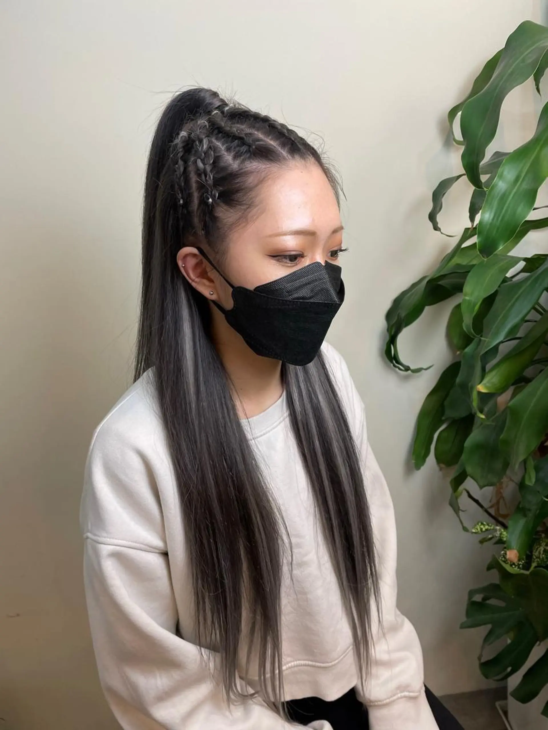 ロング カラー 編み込みエクステ プルエクステ シールエクステ バレイヤージュ ブリーチ ヘアカラー エクステ WEST OLAND加藤圭介のヘアスタイル