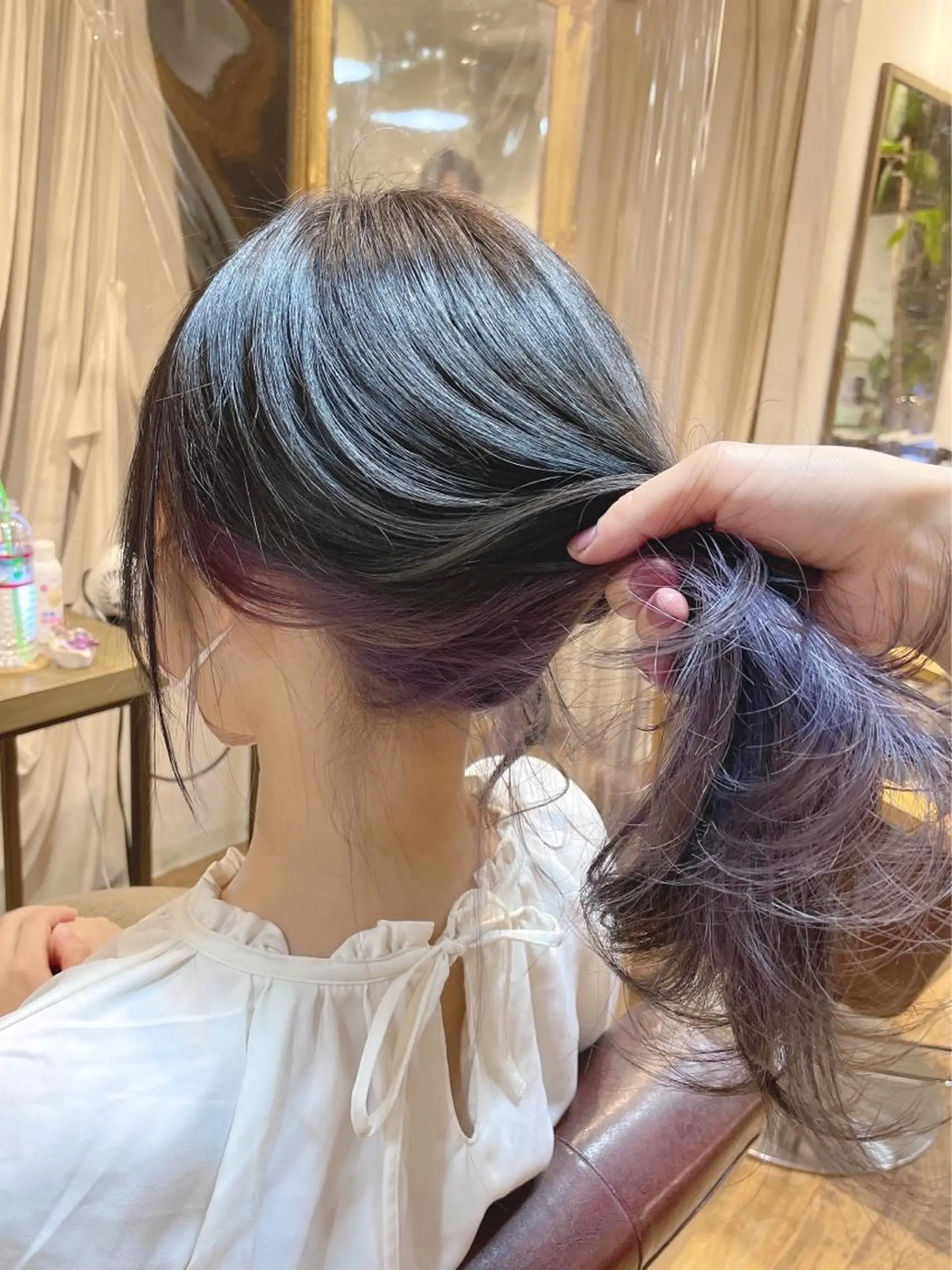 ロング カラー ヘアアレンジ アディクシーカラー ブリーチ イルミナカラー インナーカラー パープルカラー 💖透明感カラー💖 坂本万由子のヘアスタイル