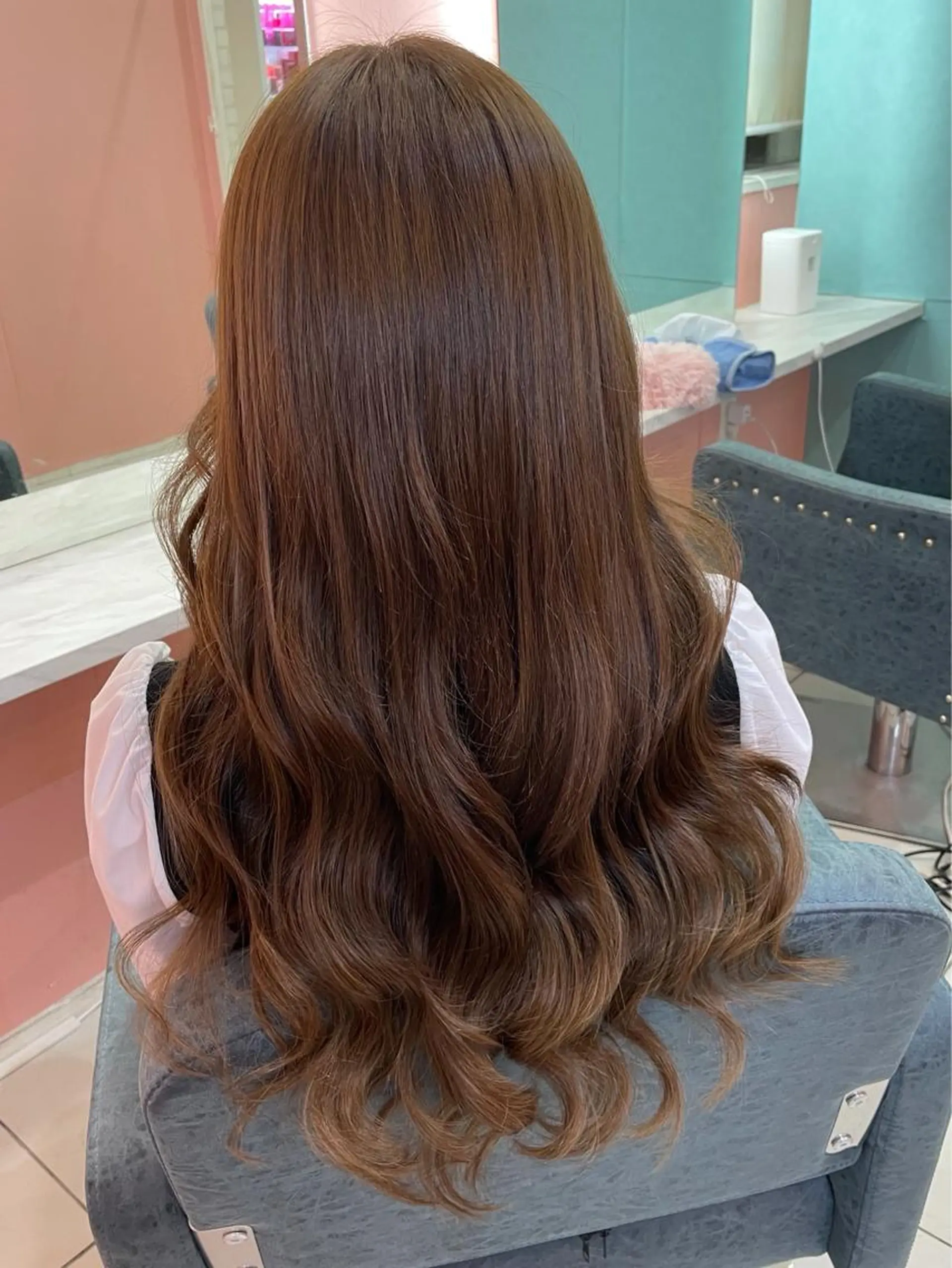 ロング カット エクステ Ria OSAKA 梅田所属・マリカ🦋韓国 ハイトーン/エクステのヘアスタイル