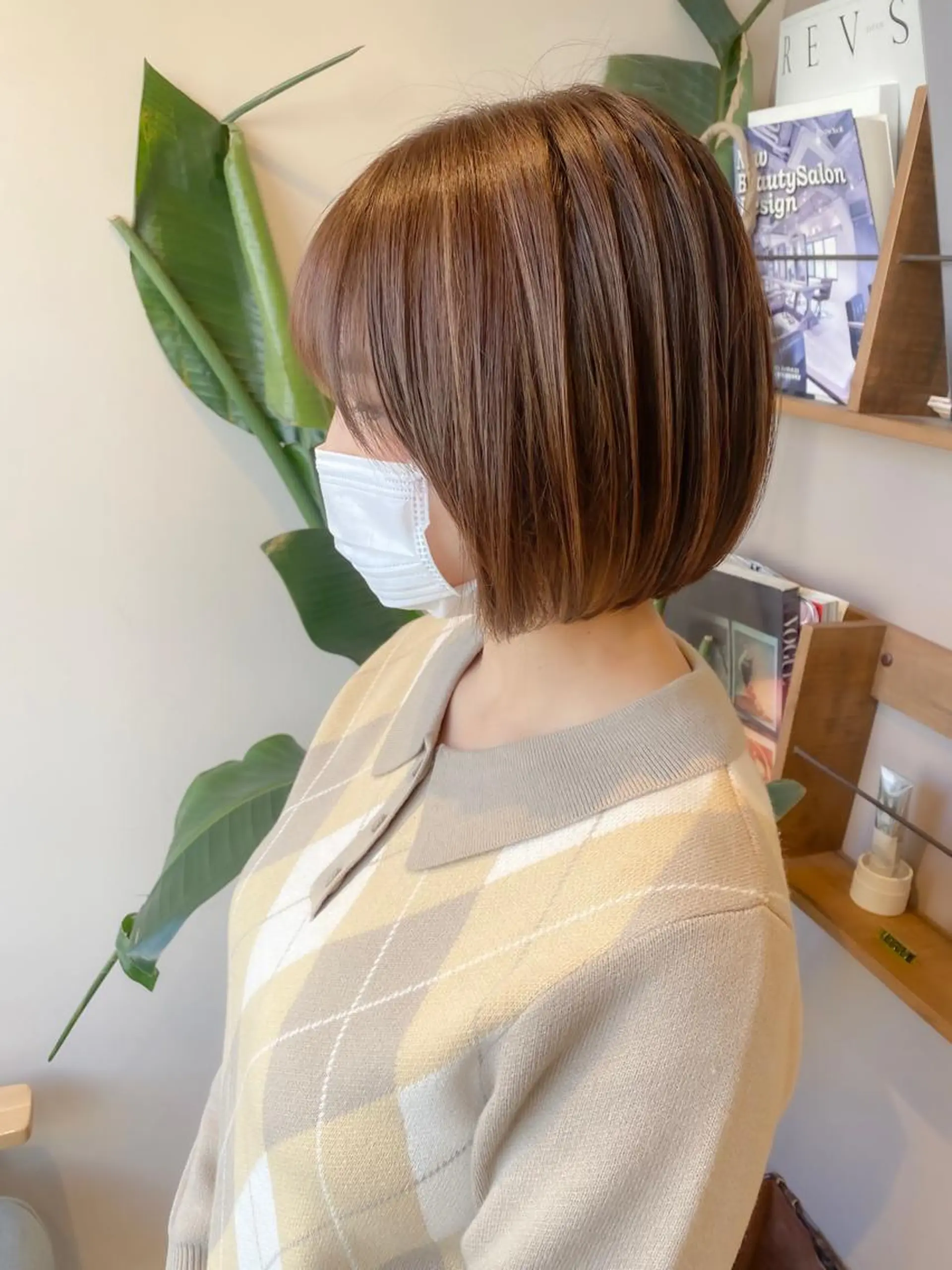 ショート カット ヘアカラー トリートメント ボブ韓国風レイヤー 錦糸町/畠中ケントのヘアスタイル