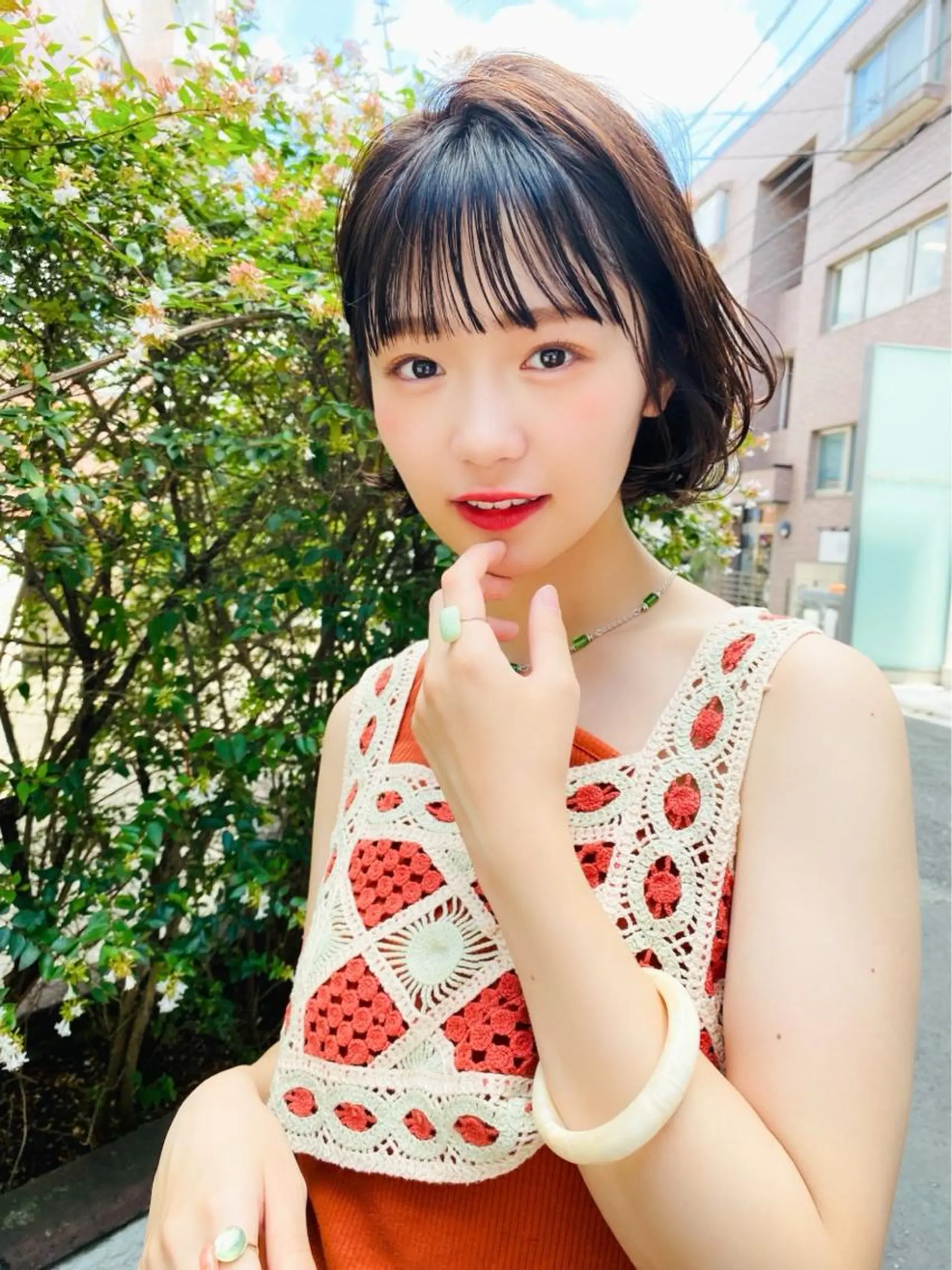 ショート カラー ブラウンカラー ヘアカラー トリートメント ヘアセット 金子 廉のヘアスタイル