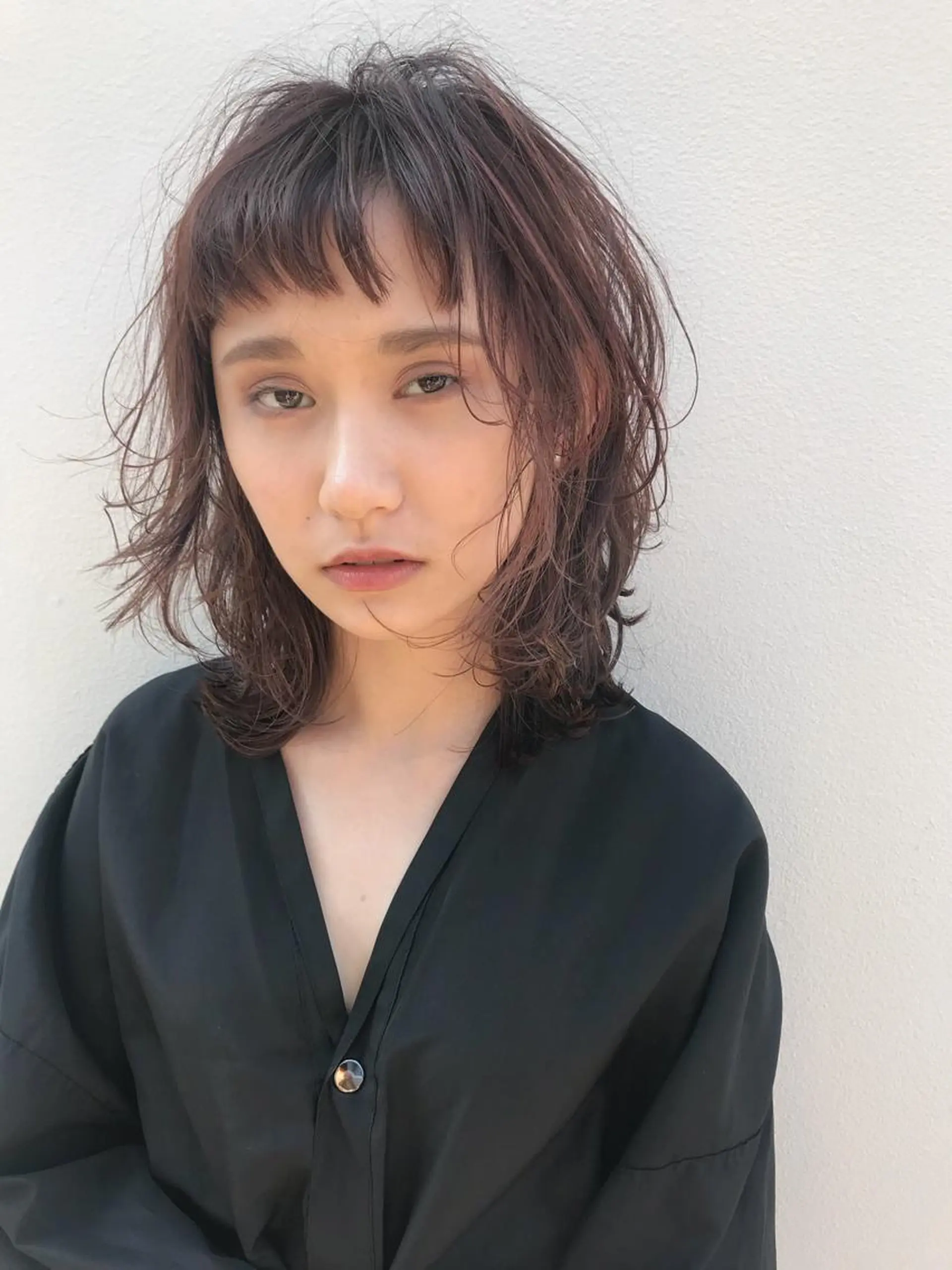 ミディアム ハイライト レイヤーカット ヘアカラー トリートメント 🧼柴田 健太郎🧼のヘアスタイル