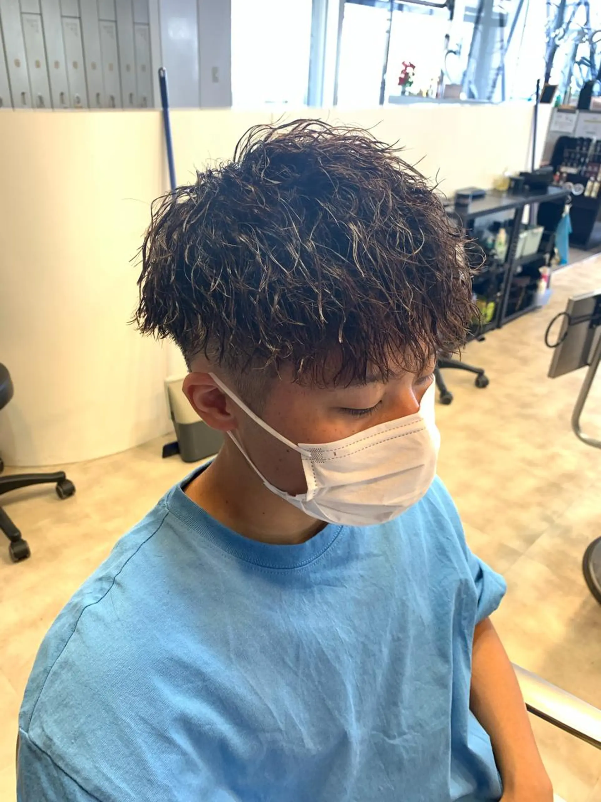 ショート メンズ メンズパーマ/難波/ 心斎橋　室園亮佑のヘアスタイル