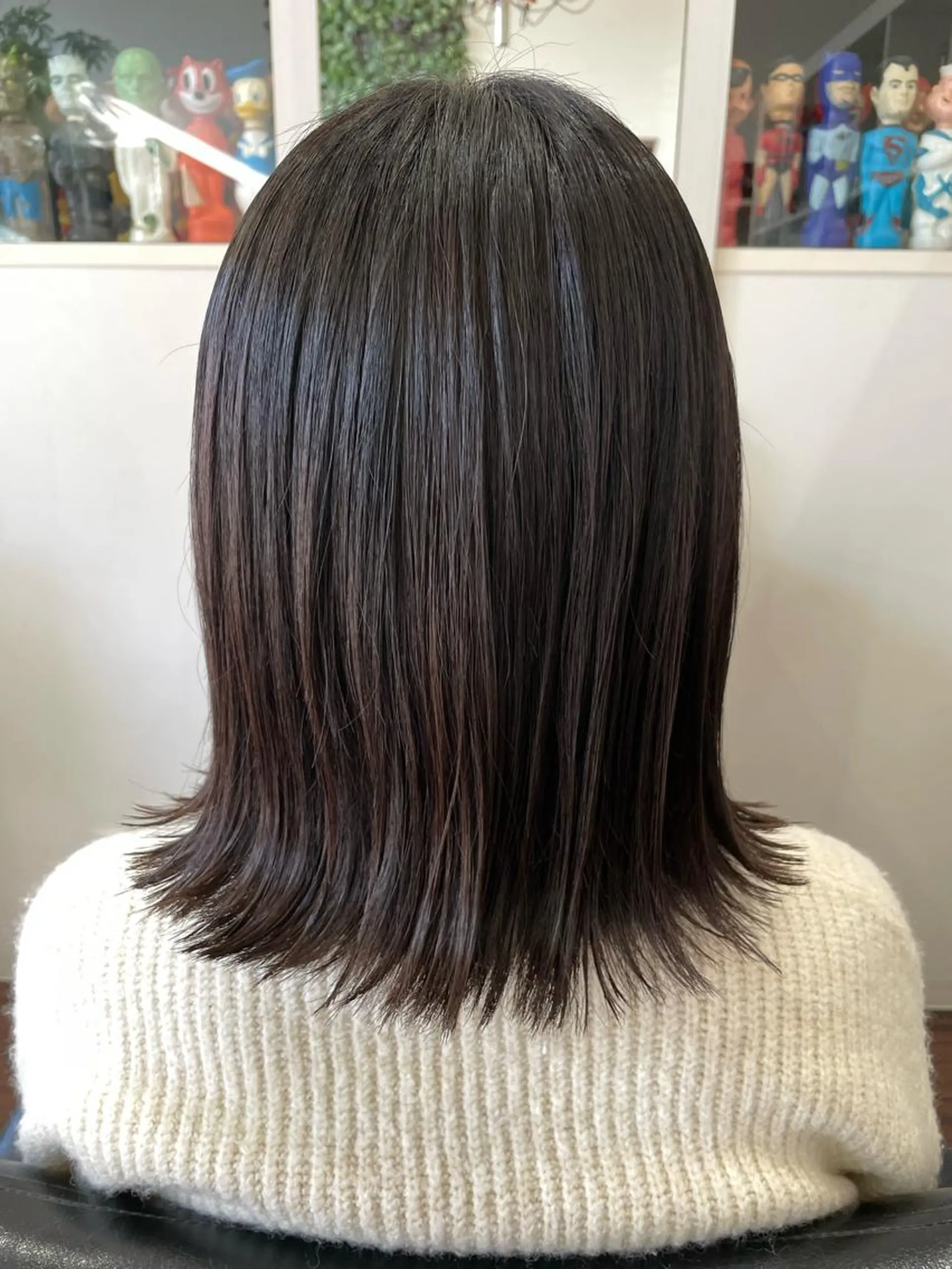 ミディアム カラー ミディアムパーマ グレージュ ハイライトカラー インナーカラー ハイライト SHINYA シンヤヘアーズのヘアスタイル