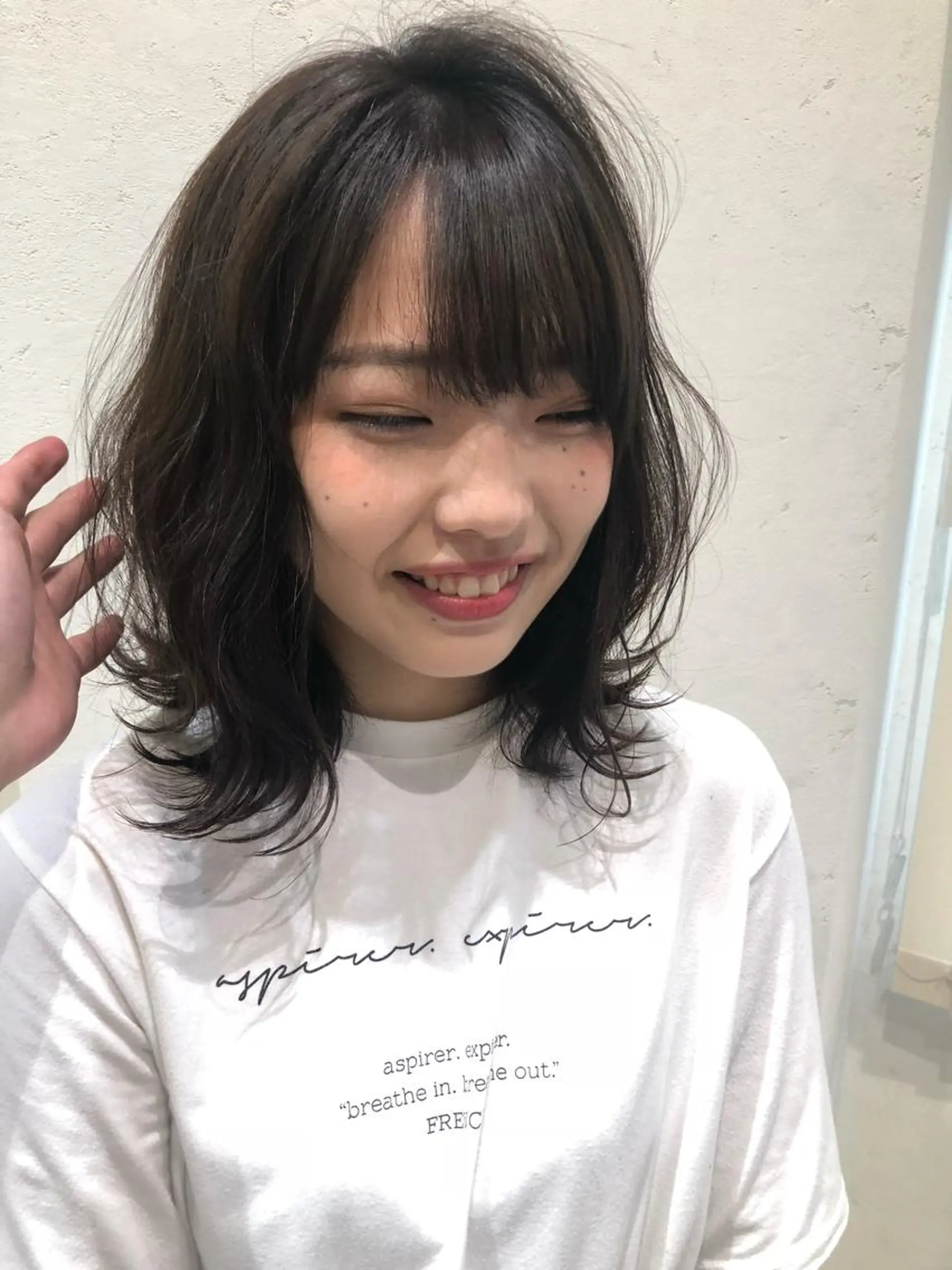 ミディアム カラー ブラウンカラー 韓国風デザイン 💐MIZUKI💐のヘアスタイル