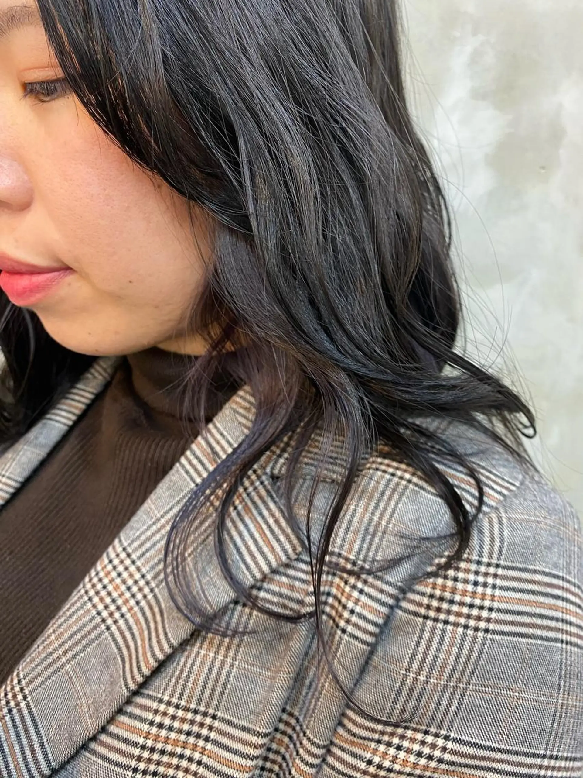 ロング カラー グレージュ ラベンダーカラー ラベンダーグレージュ ラベンダーグレー 志賀 あずみのヘアスタイル