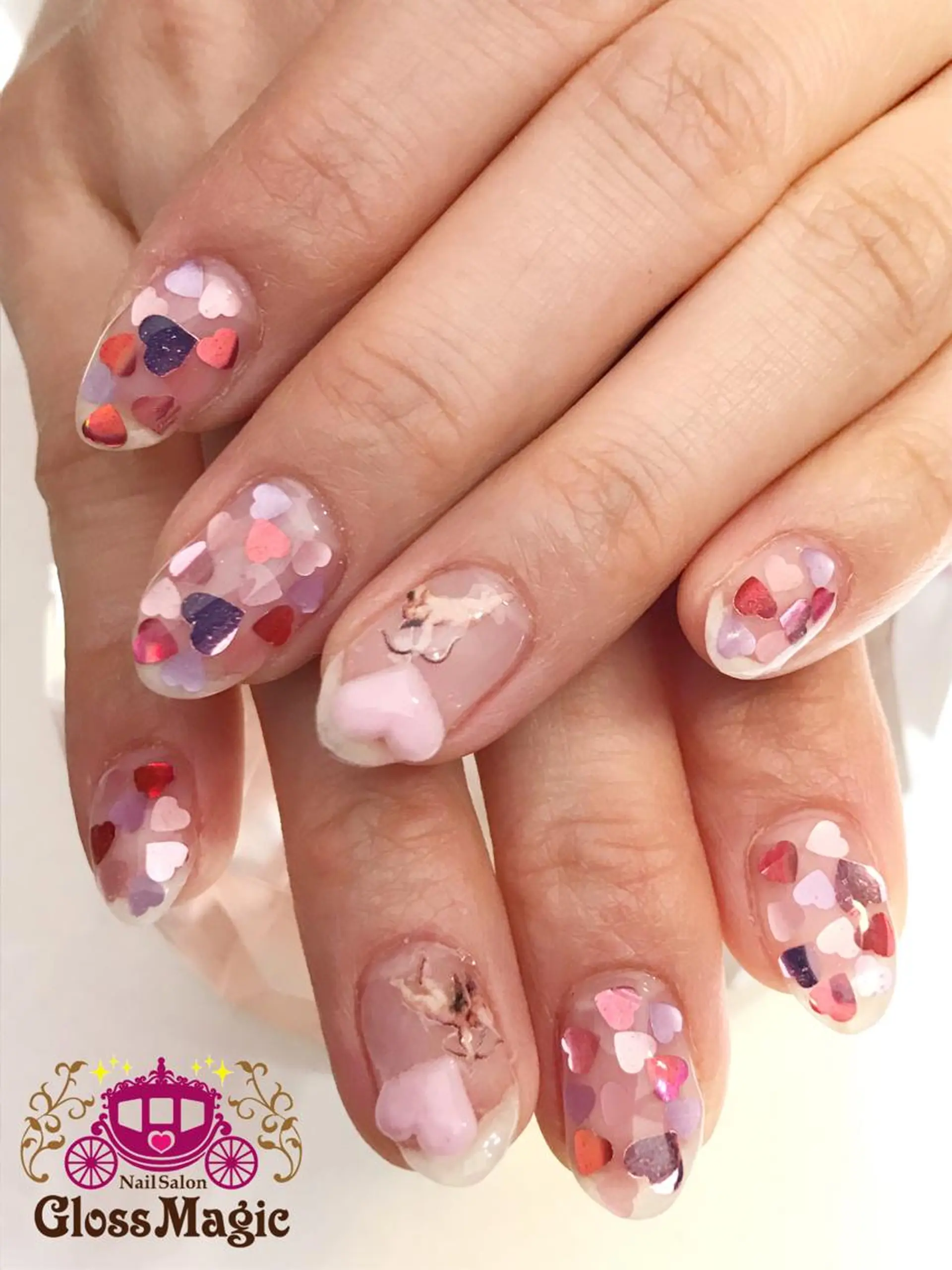 ネイル クリアネイル ホログラムネイル YUN 💅のネイルデザイン