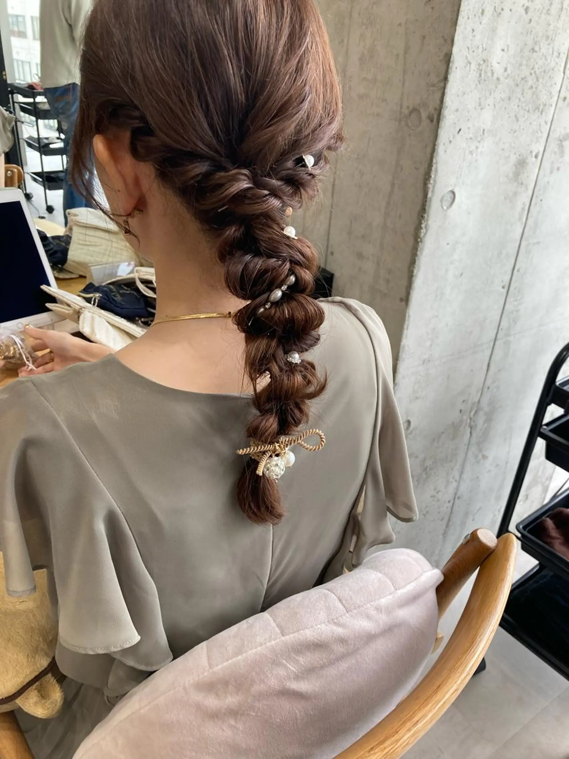 セミロング ヘアセット ✨色持ちの良い艶 カラー✨蟹江真世のヘアスタイル