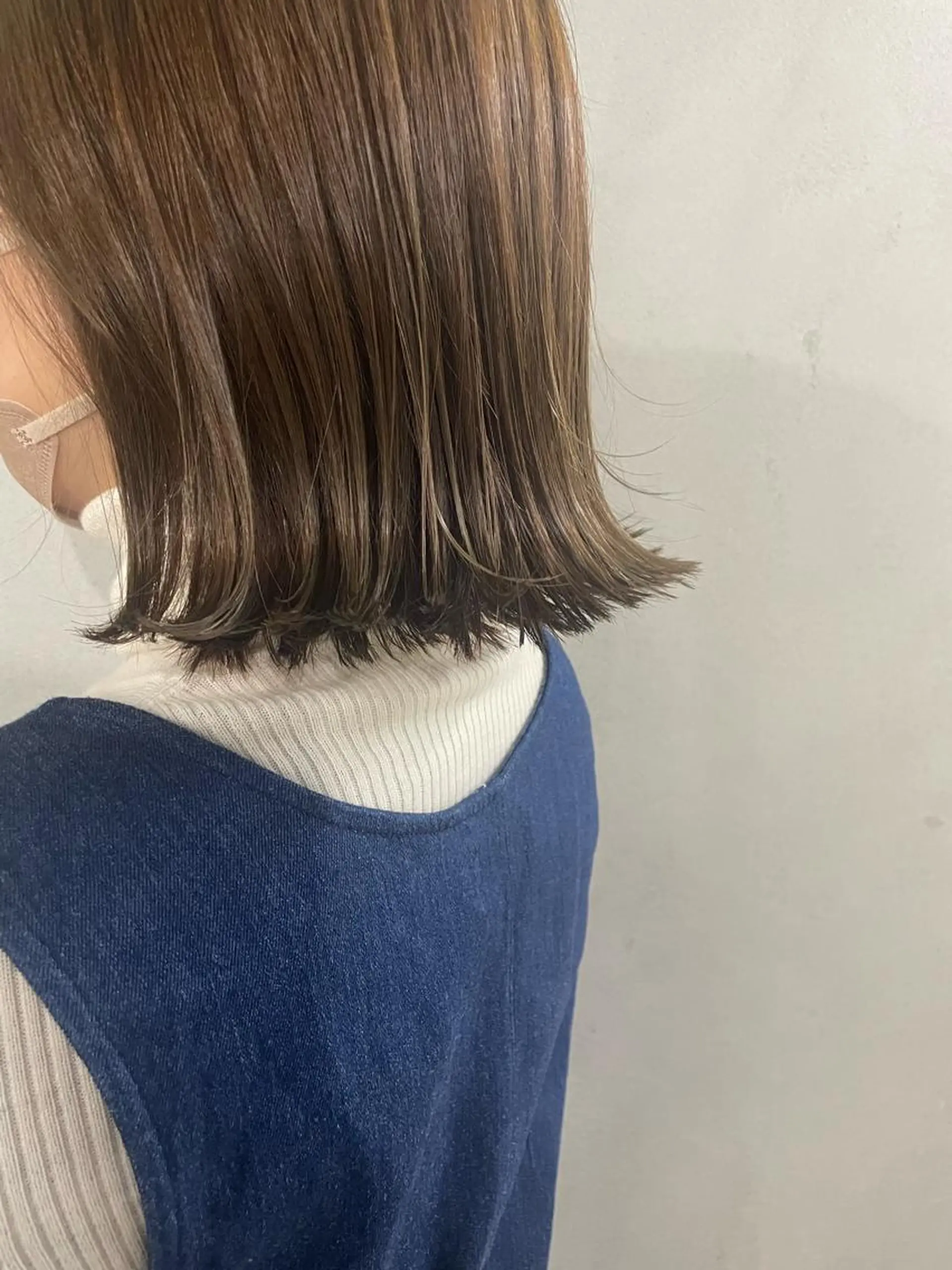 ミディアム カラー グレージュ ボブ #tag  田島 純奈のヘアスタイル