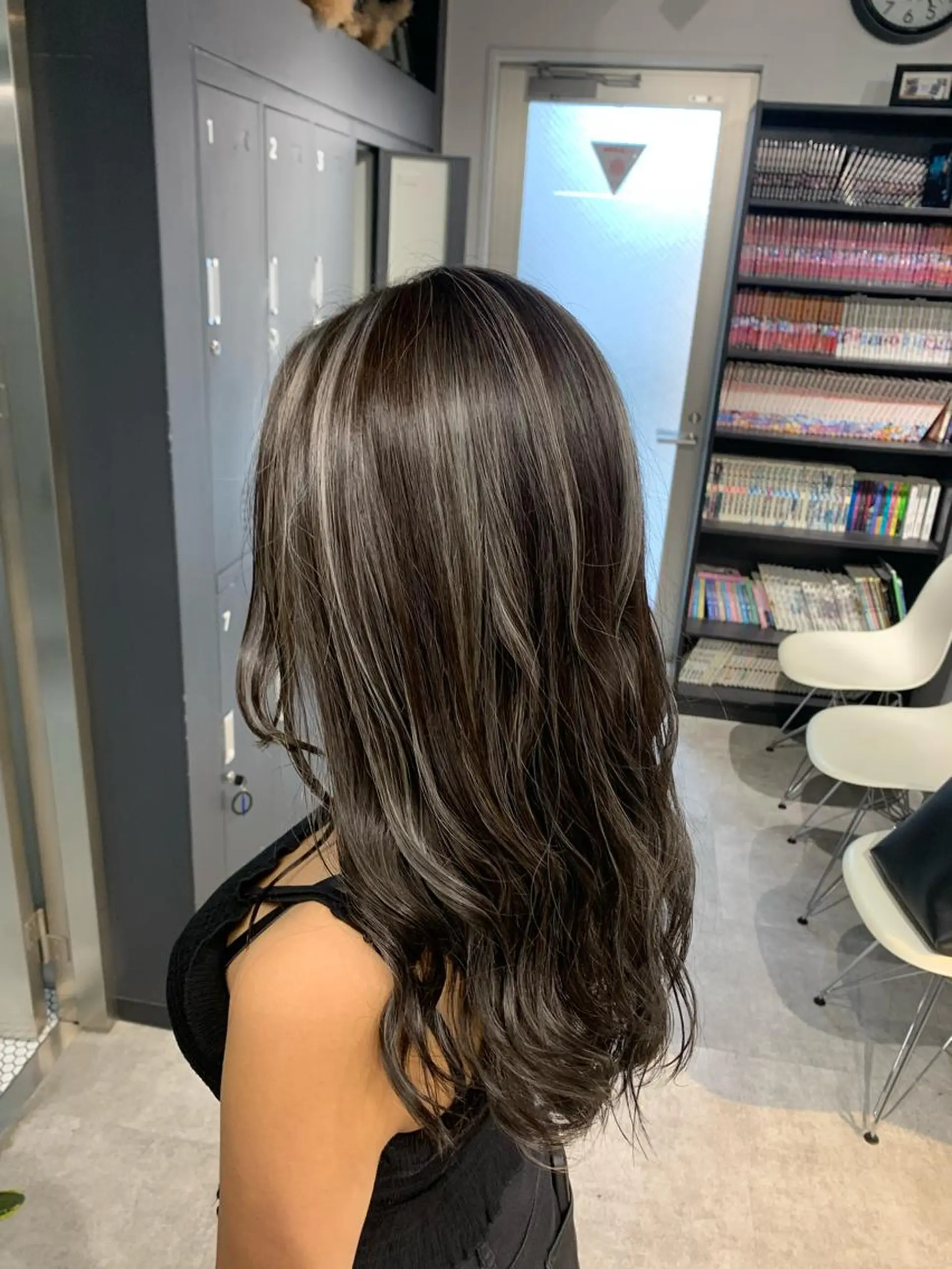 ロング カラー ハイライトカラー ハイライト カット ヘアカラー トリートメント 園田 将士のヘアスタイル