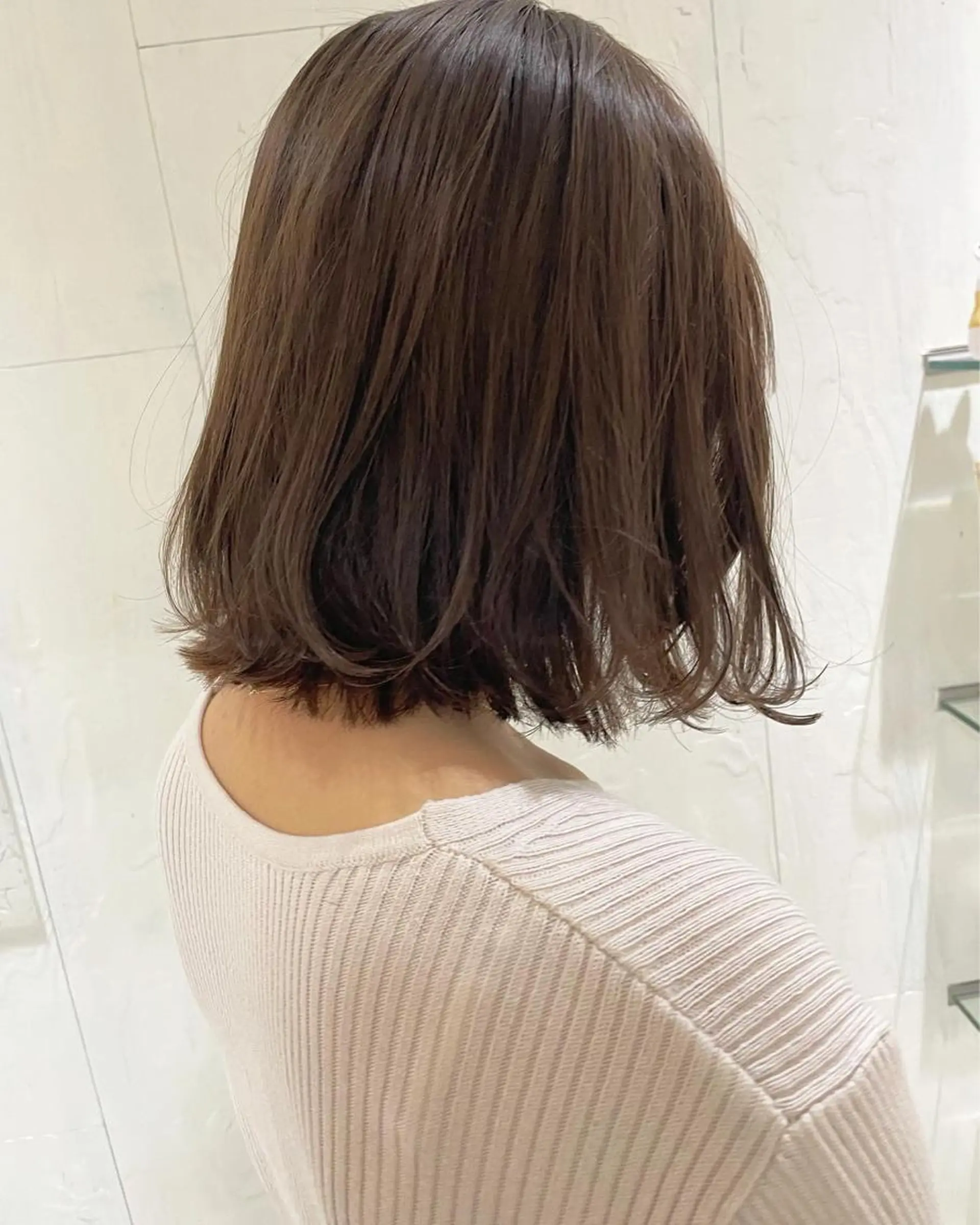 ミディアム カラー アッシュ 透明感カラー ボブ 外国人風カラー レイヤーカット ヘアカラー トリートメント 河合秀明/ショート /ボブ/レイヤーのヘアスタイル