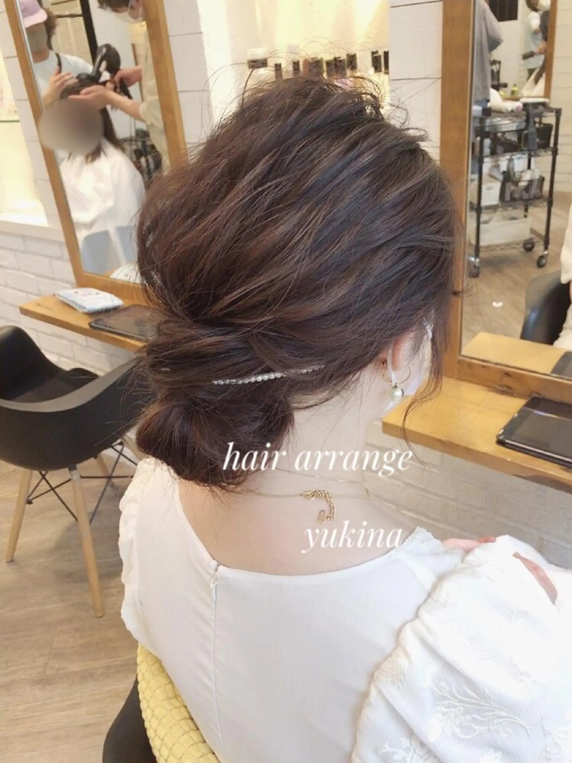 ロング お団子ヘア ヘアセット Hair Salon BOTTOMS所属・✨透明感ケアカラー✨ 長野ゆきなのヘアスタイル