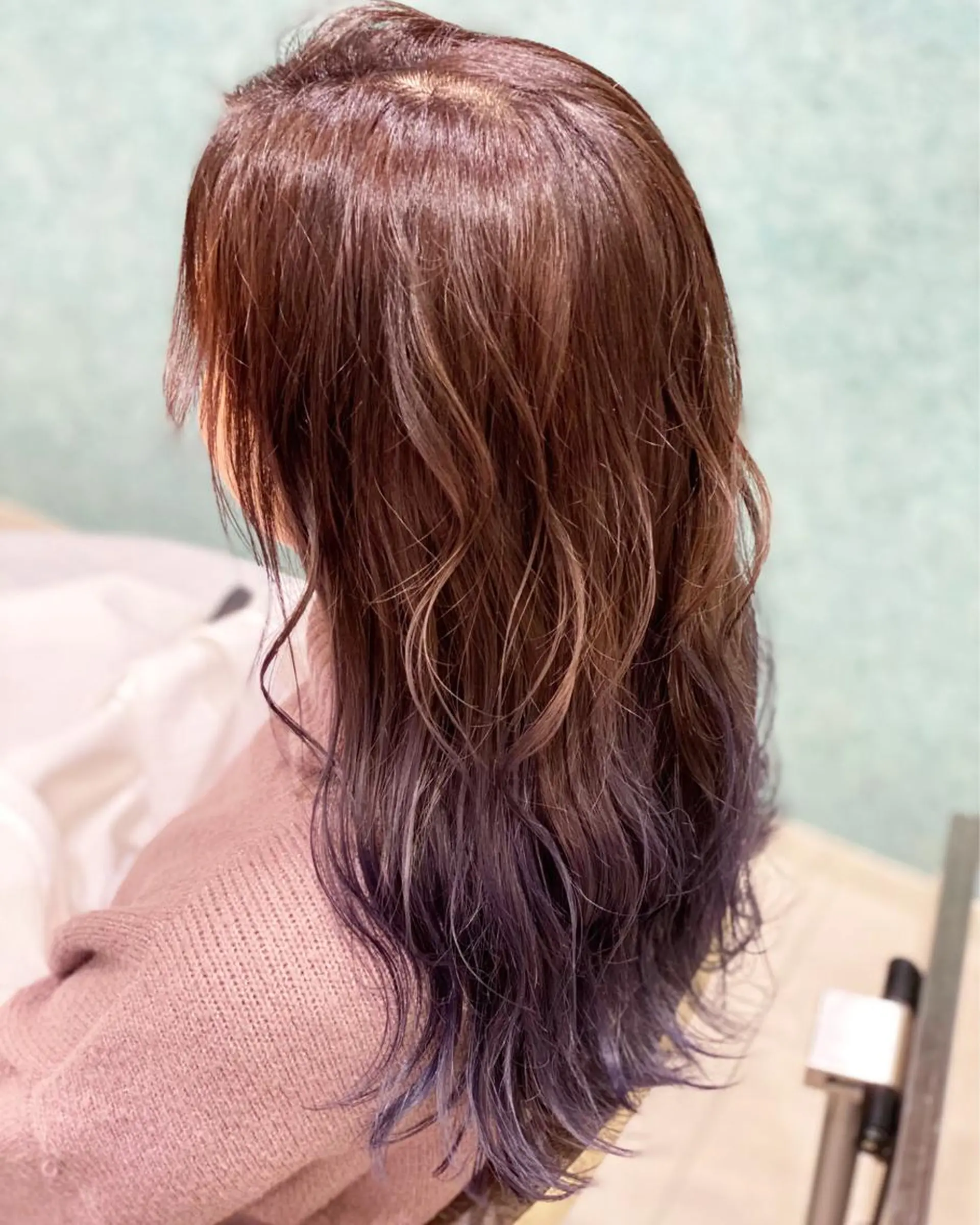 ロング カラー グラデーションカラー パープルカラー ヘアカラー トリートメント 💎大人ハイライト 💎上杉一也💎のヘアスタイル