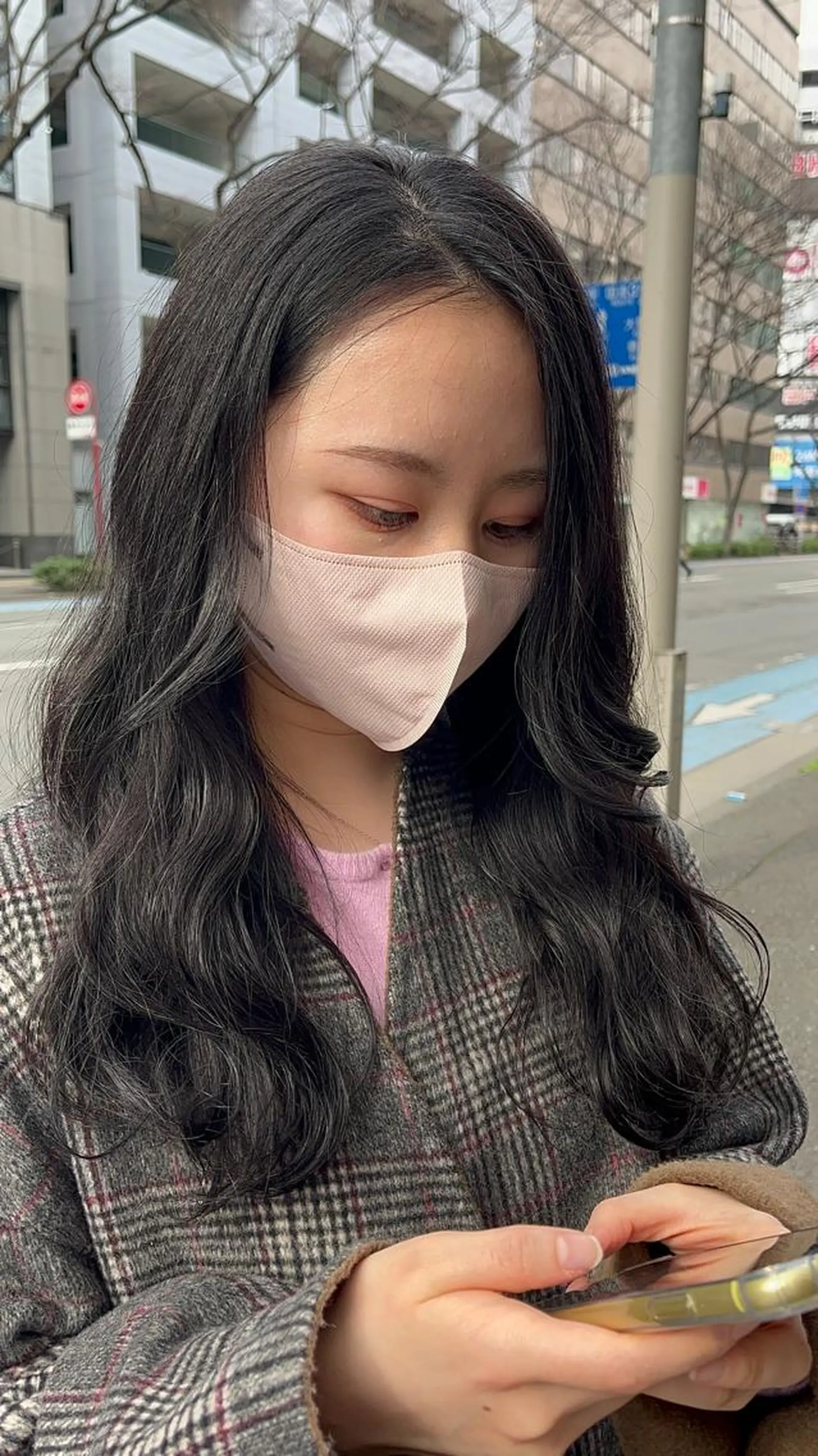 カラー えんぐちとも／透明感 カラー／博多ボブのヘアスタイル