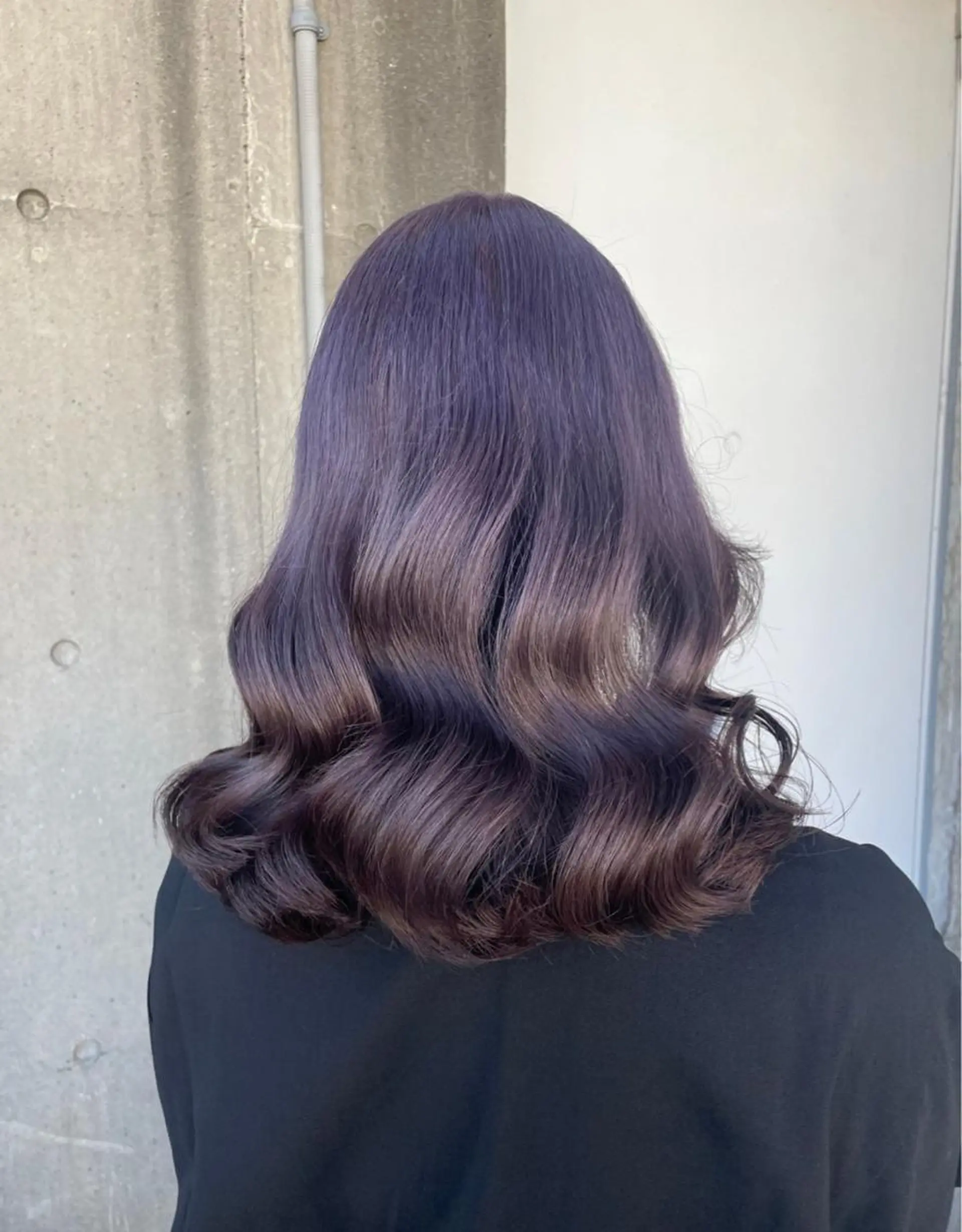 ロング カラー ヘアアレンジ 🩵色落ち可愛い 寒色カラー🩵のヘアスタイル