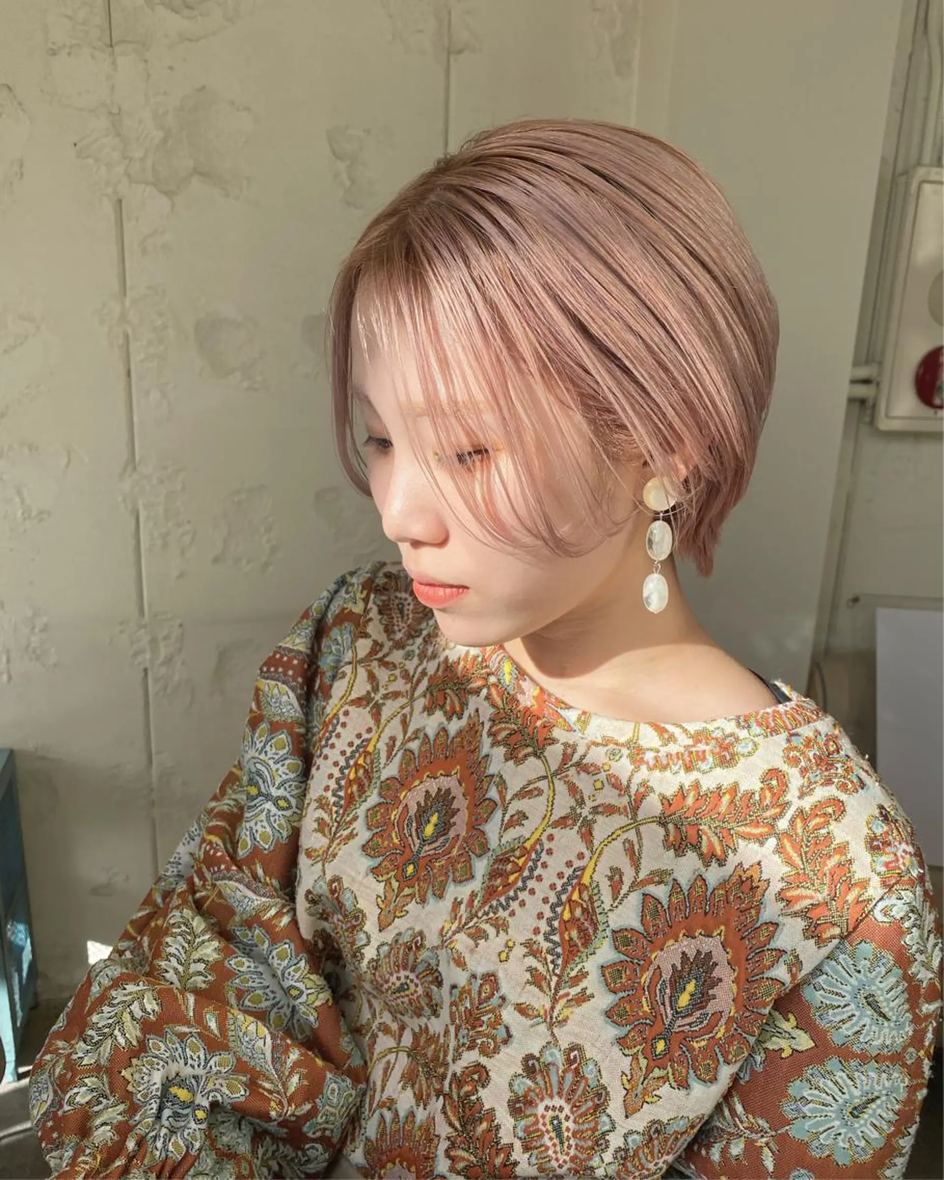 ショート カラー ピンクカラー ハイトーン🦢 Natsumiのヘアスタイル