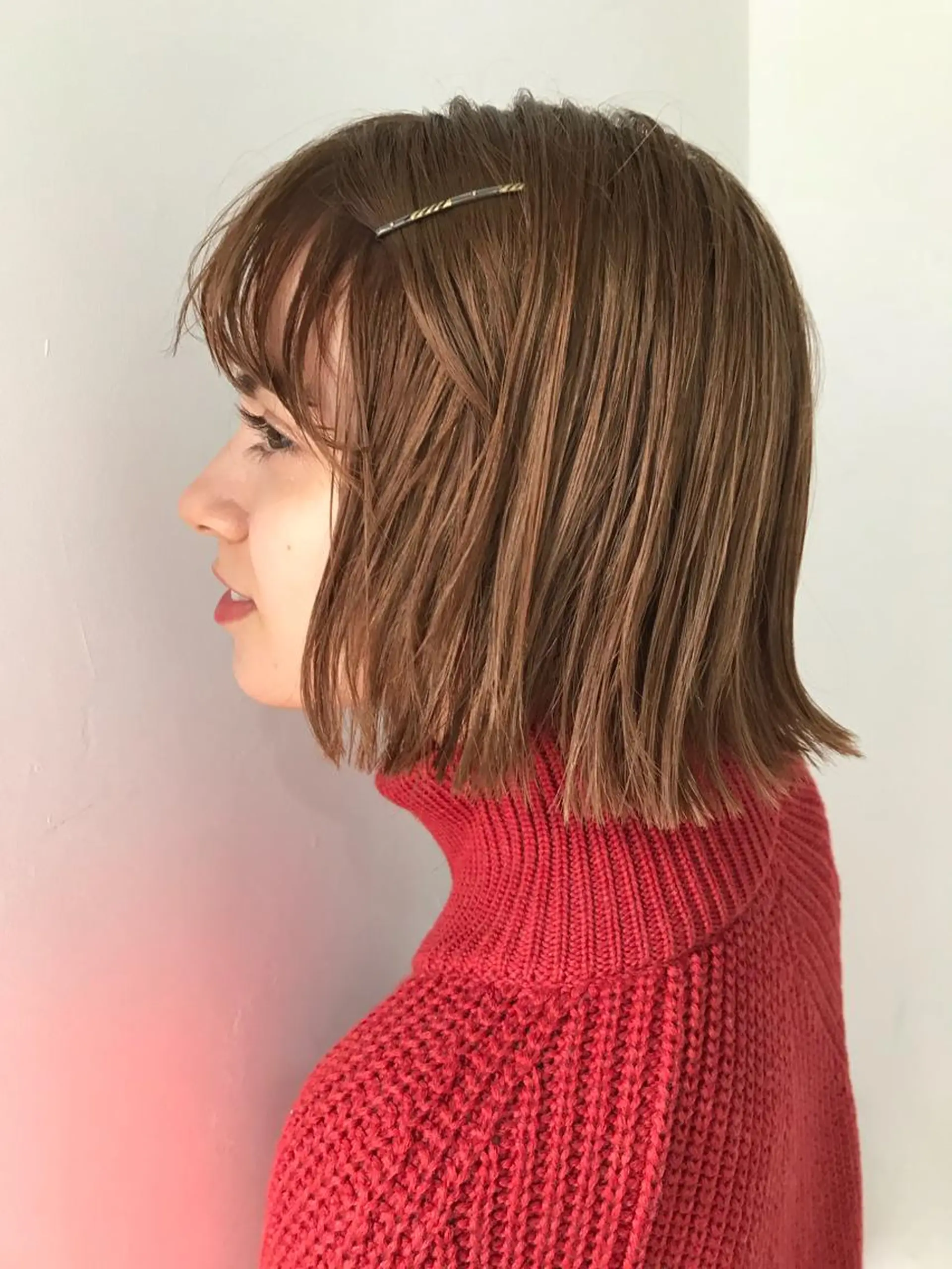 カラー イルミナカラー pole/apartment所属・💓パーマ，💗 レイヤーカットのヘアスタイル