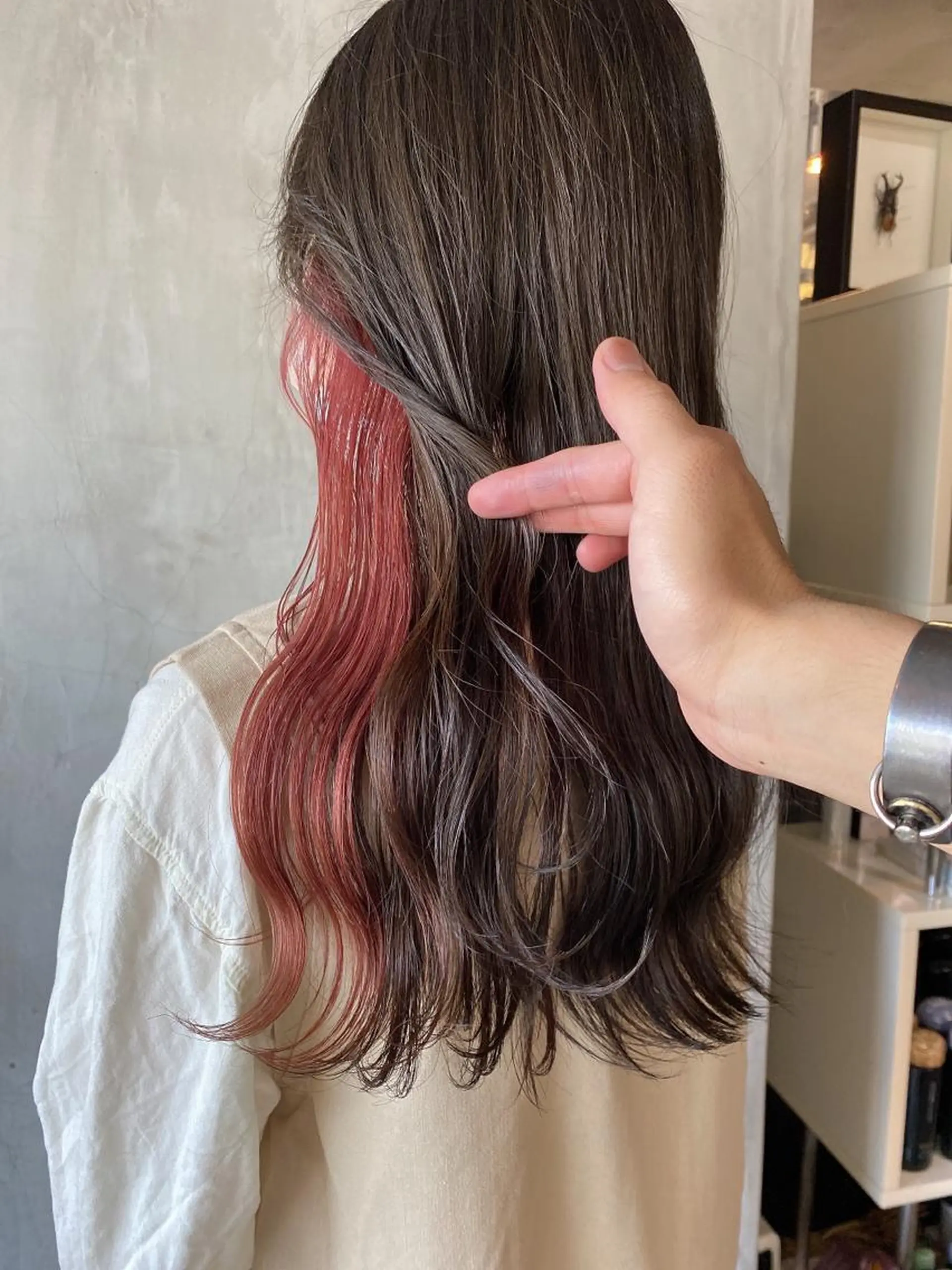 ロング カラー ヘアアレンジ ヘアカラー 切りっぱなしボブ/ デザインカラー店長のヘアスタイル