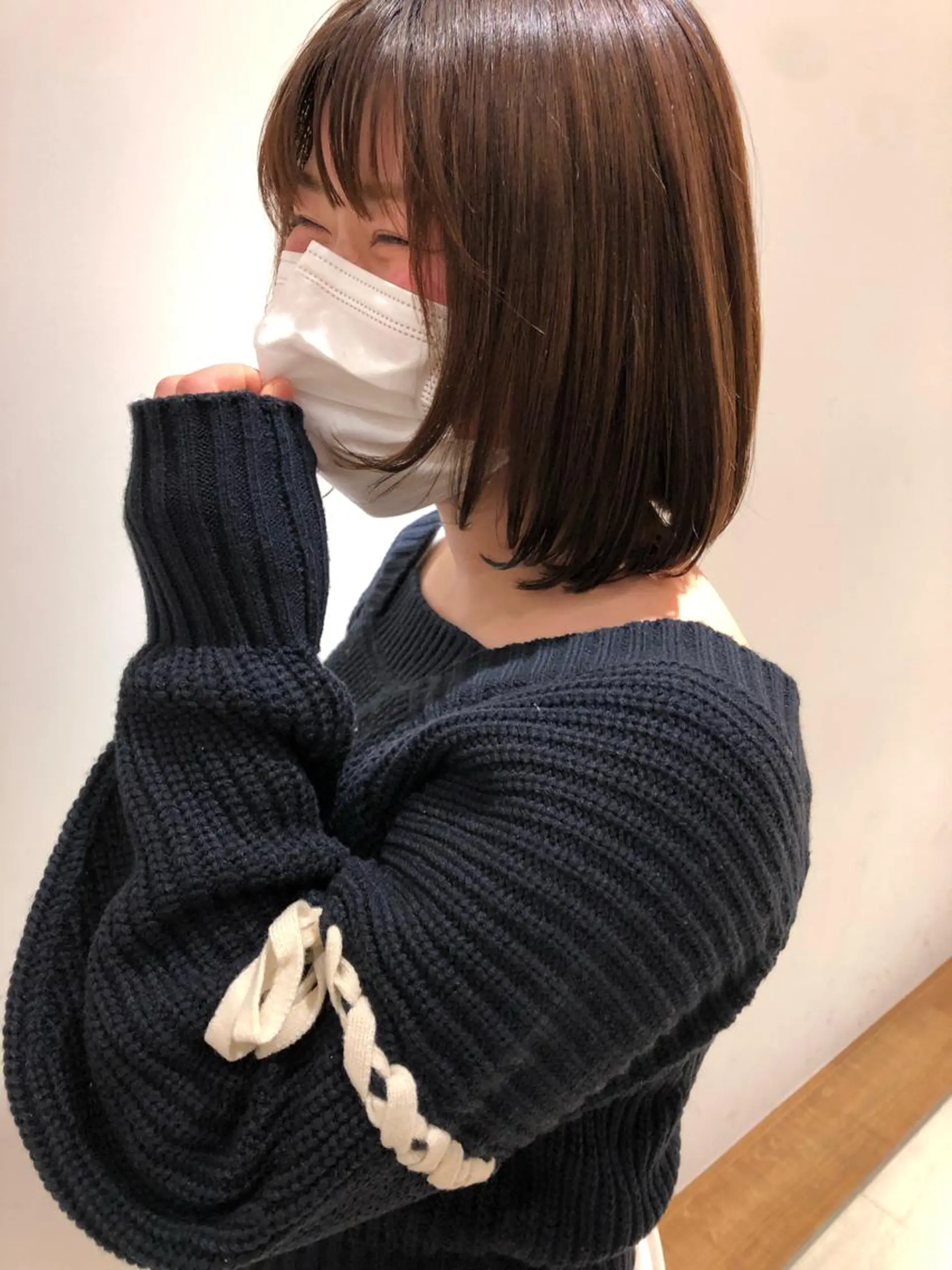 ミディアム ボブレイヤー ボブ 顔まわりレイヤー レイヤーカット Gardenhair 小笠原篤矢ショートのヘアスタイル