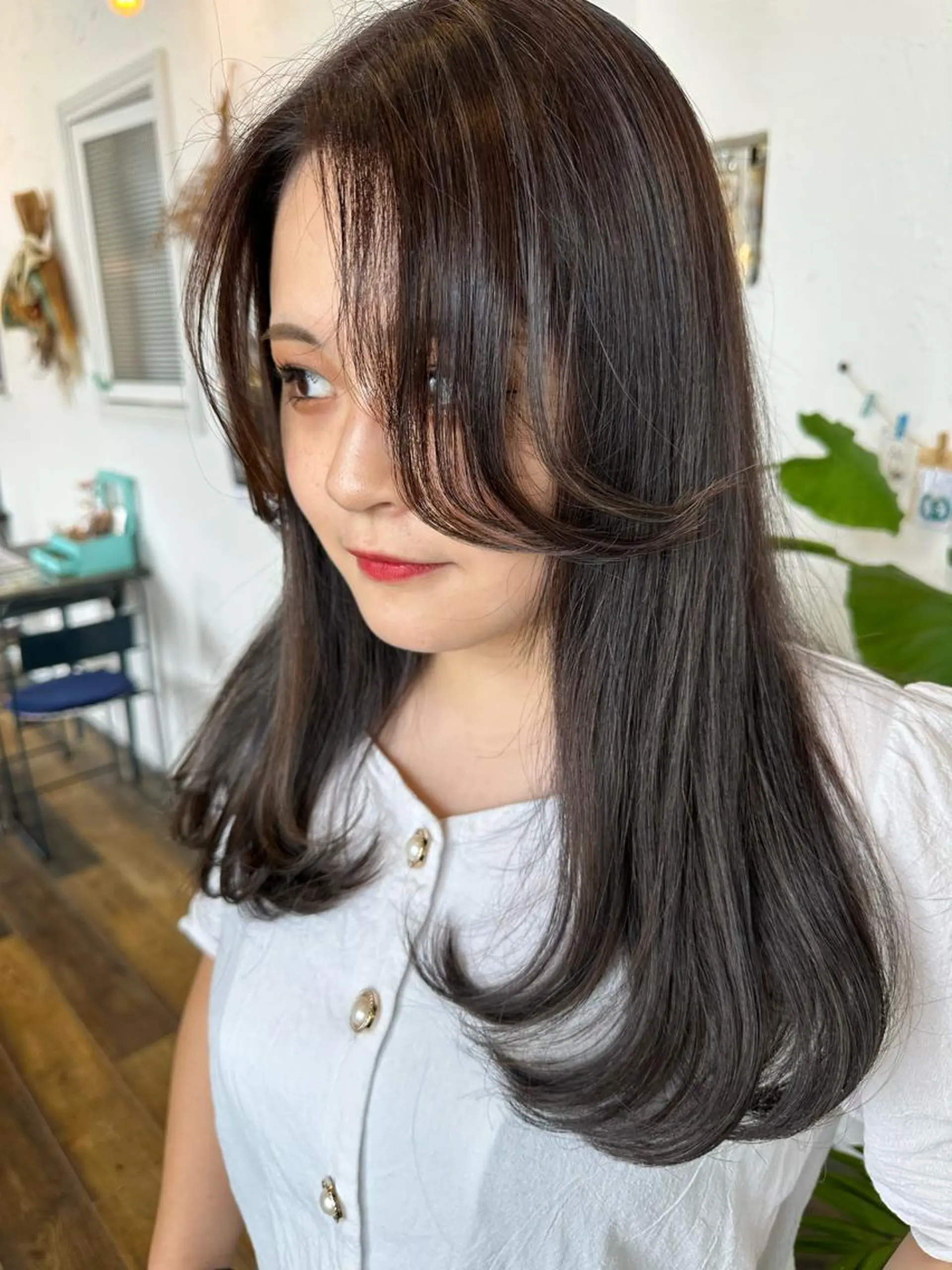 ロング カラー バレイヤージュ ベージュカラー ブリーチ グレージュ ハイライトカラー ヘアカラー 🌸小掛🌸 豊橋外国人風カラーのヘアスタイル